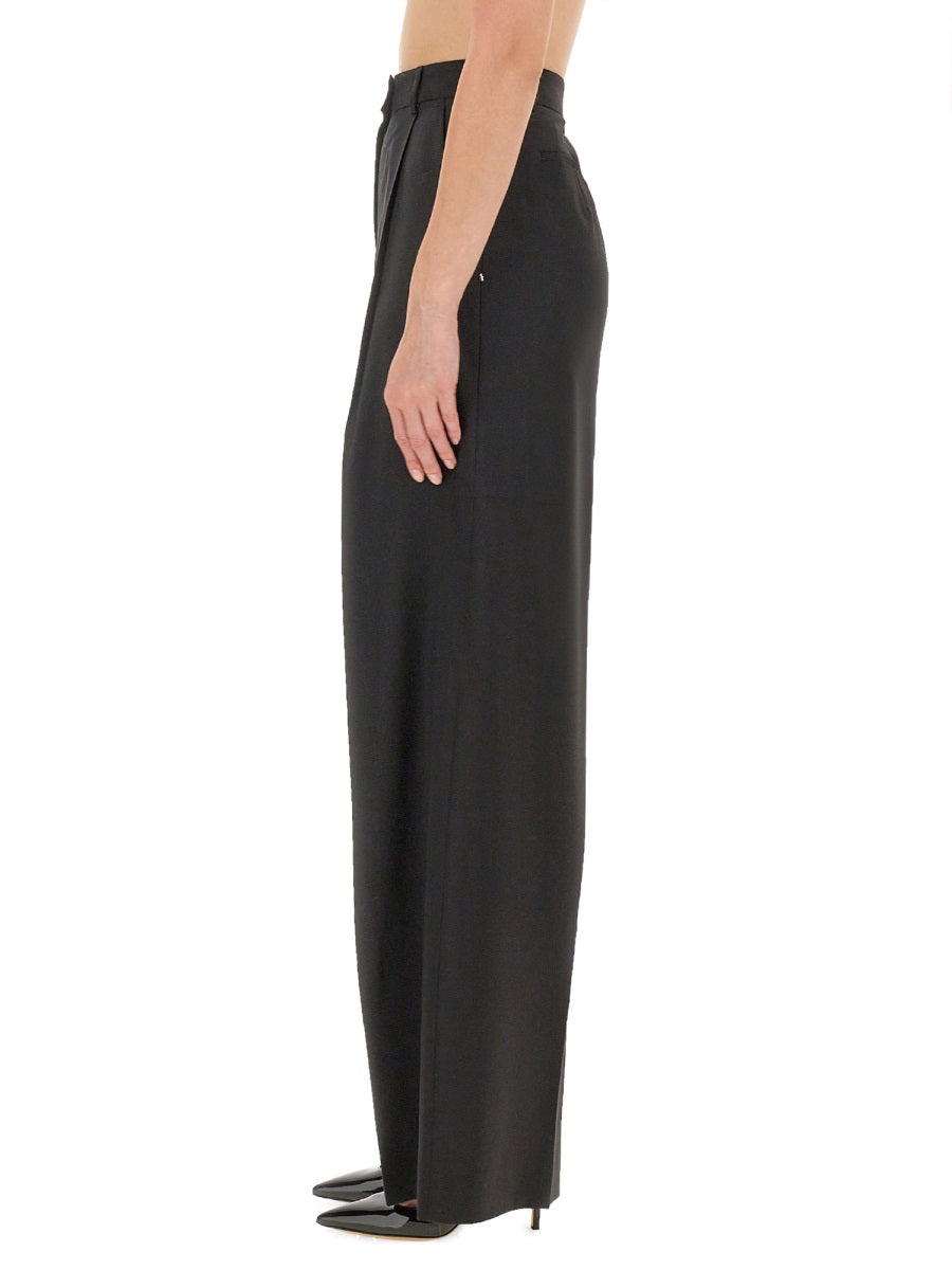 Wide-Leg Tailored Pants With High Waist