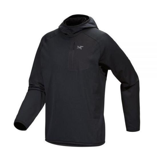 Minimalist Long-Sleeved Hooded Top With Subtle Logo Detail