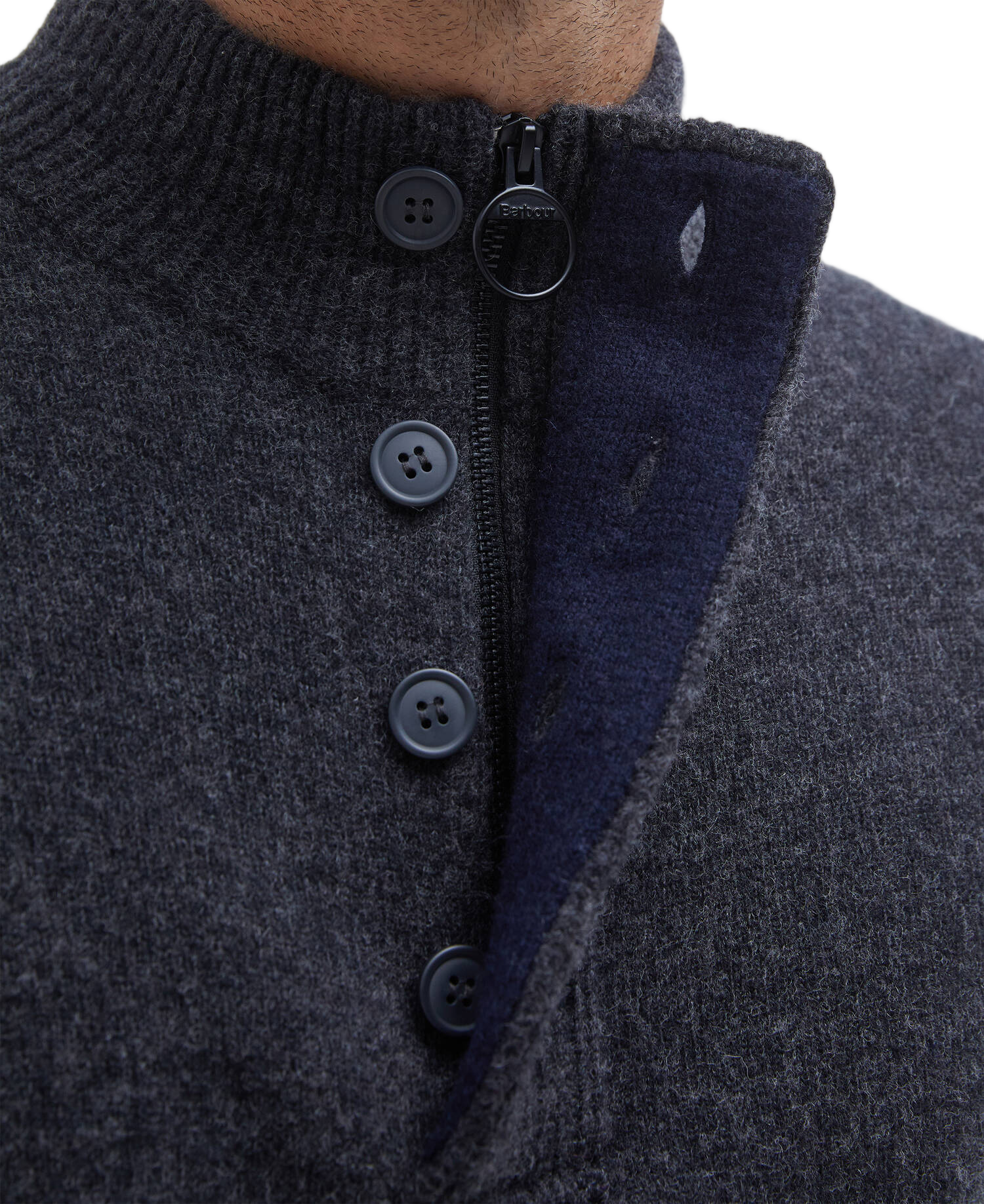 Essential Patch Half Zip Sweater