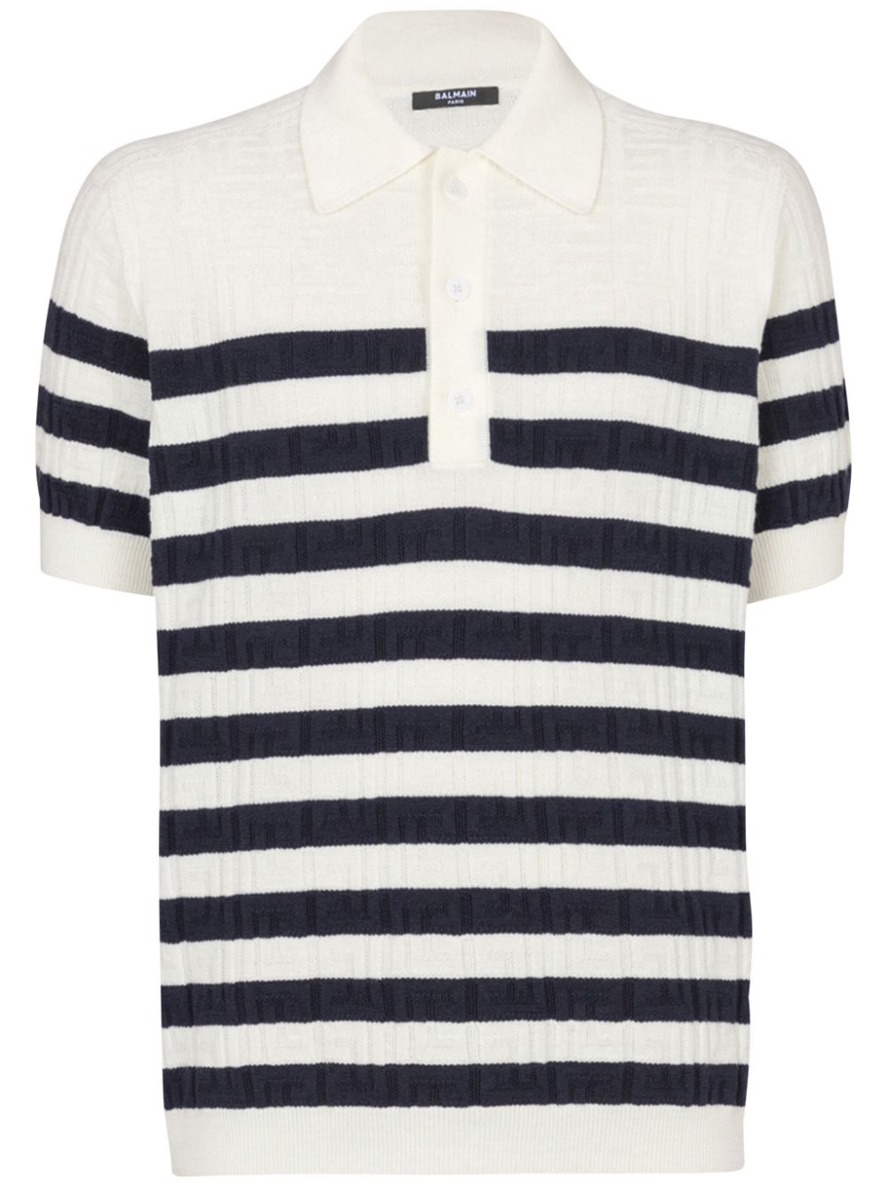 Knitted Virgin Wool Polo Shirt