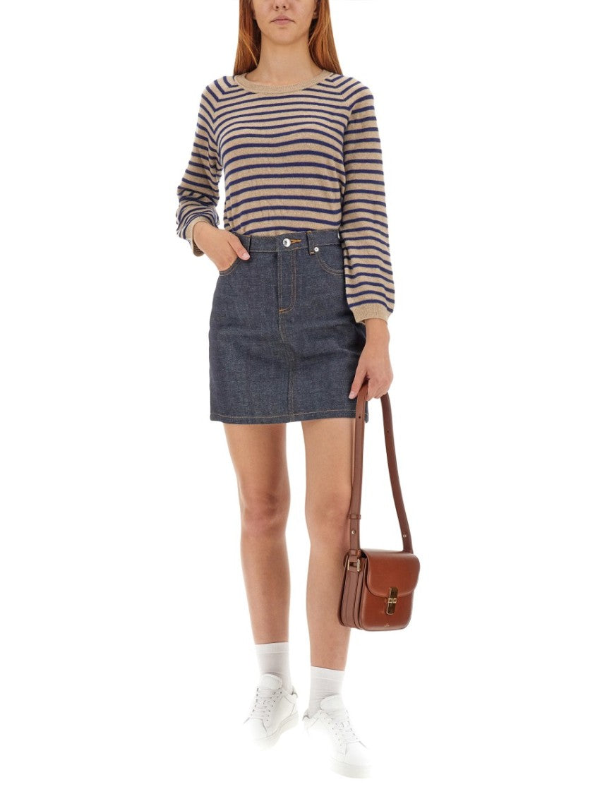 Regular Fit Striped Round Neckline Sweater