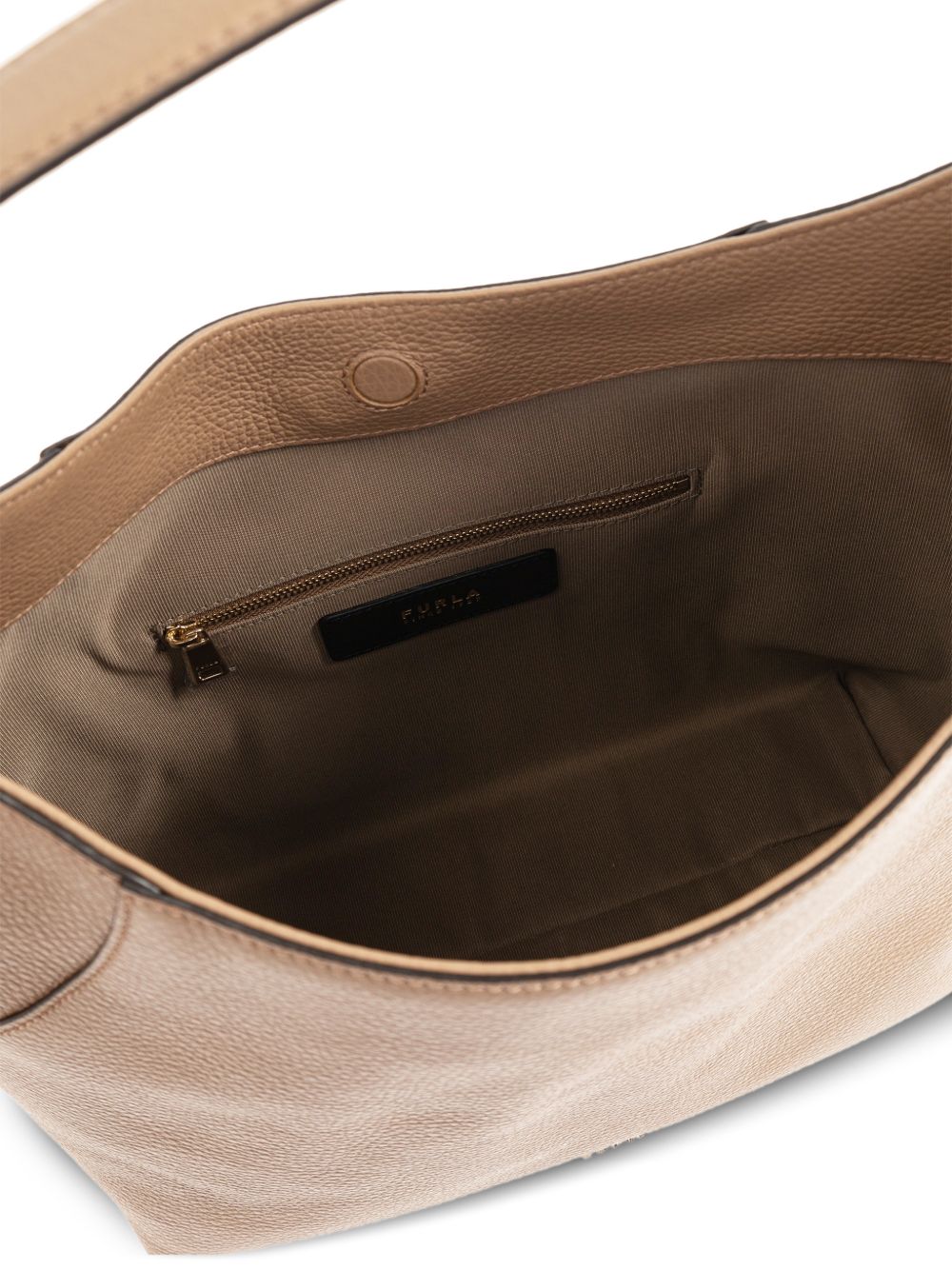 Slouchy Brown Pebbled Leather Handbag