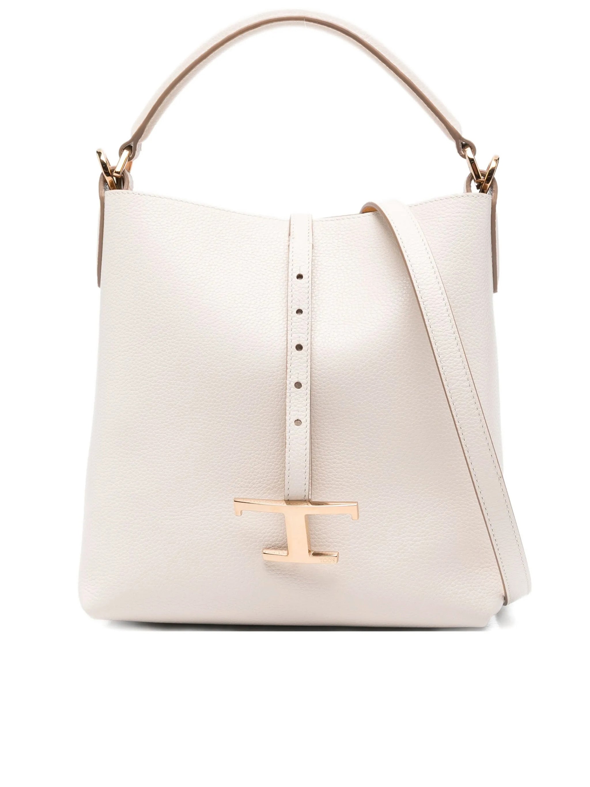 Neutral Secchiello T Timeless Pebbled Handbag