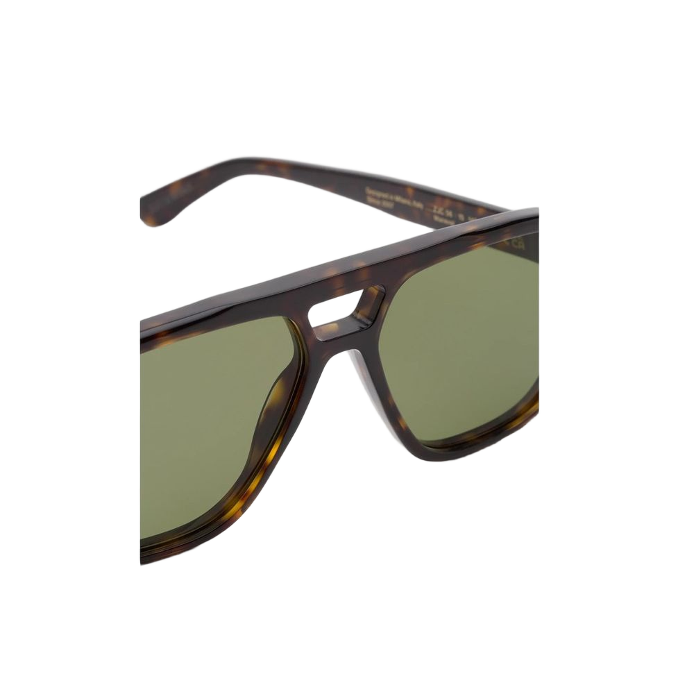 Maneval Havana Havana Acetate Pilot Sunglasses