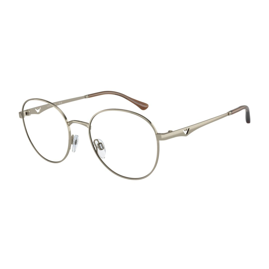 1144 Vista Rounded Frame Eyeglasses with Thin Metallic Finish