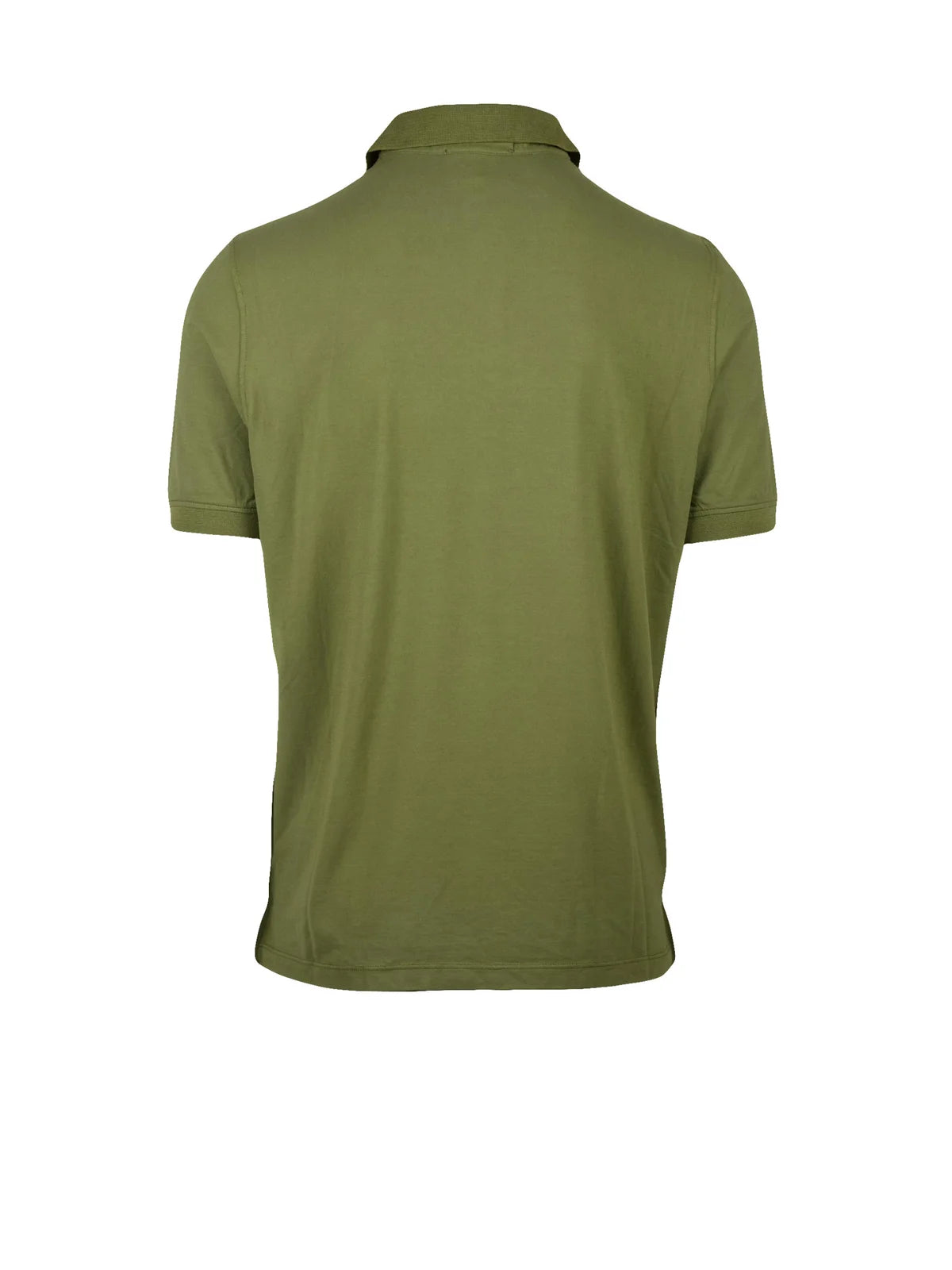 Military Green Cotton Elastane Stretch Polo Shirt