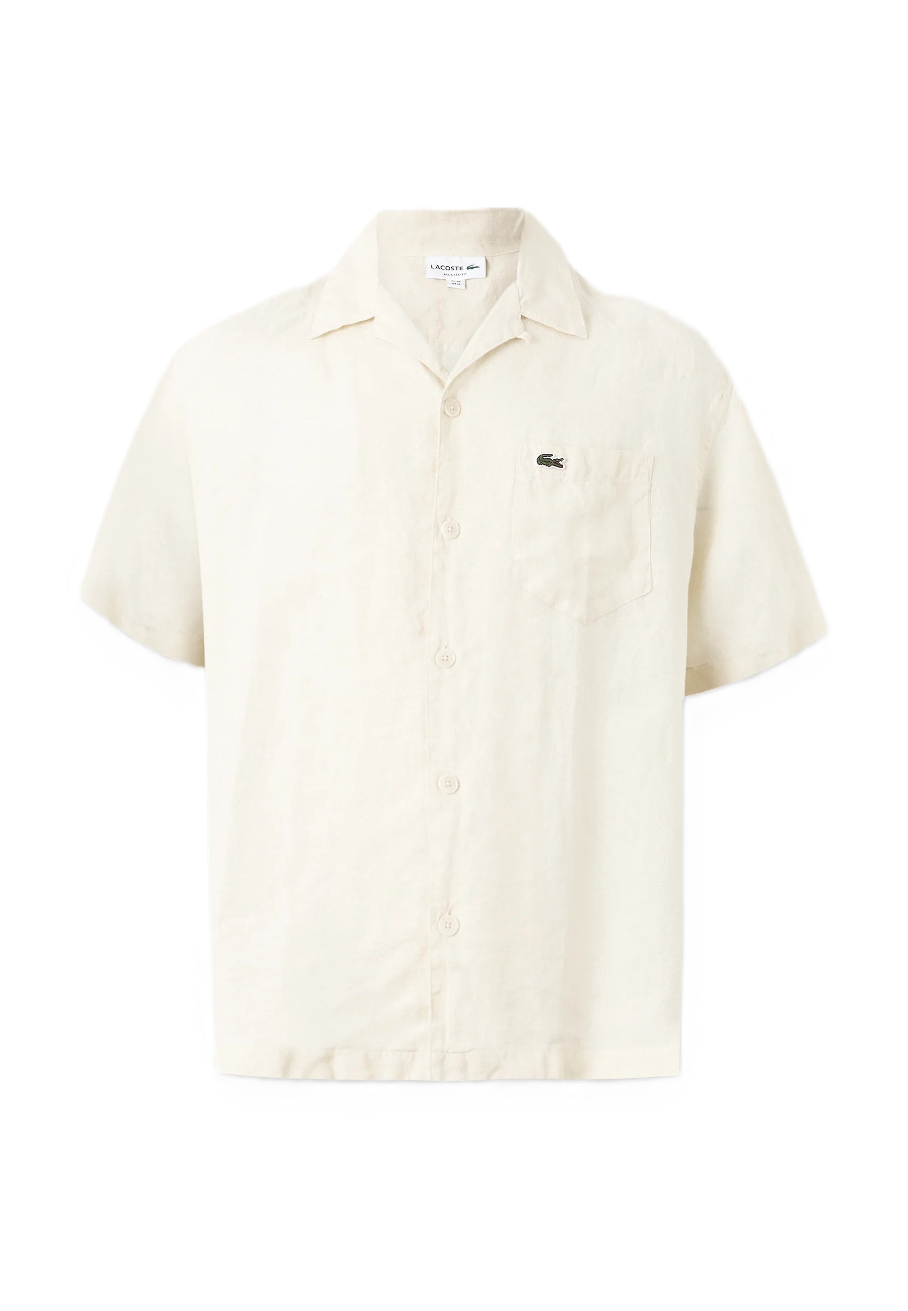 Beige Relaxed Fit Linen Shirt