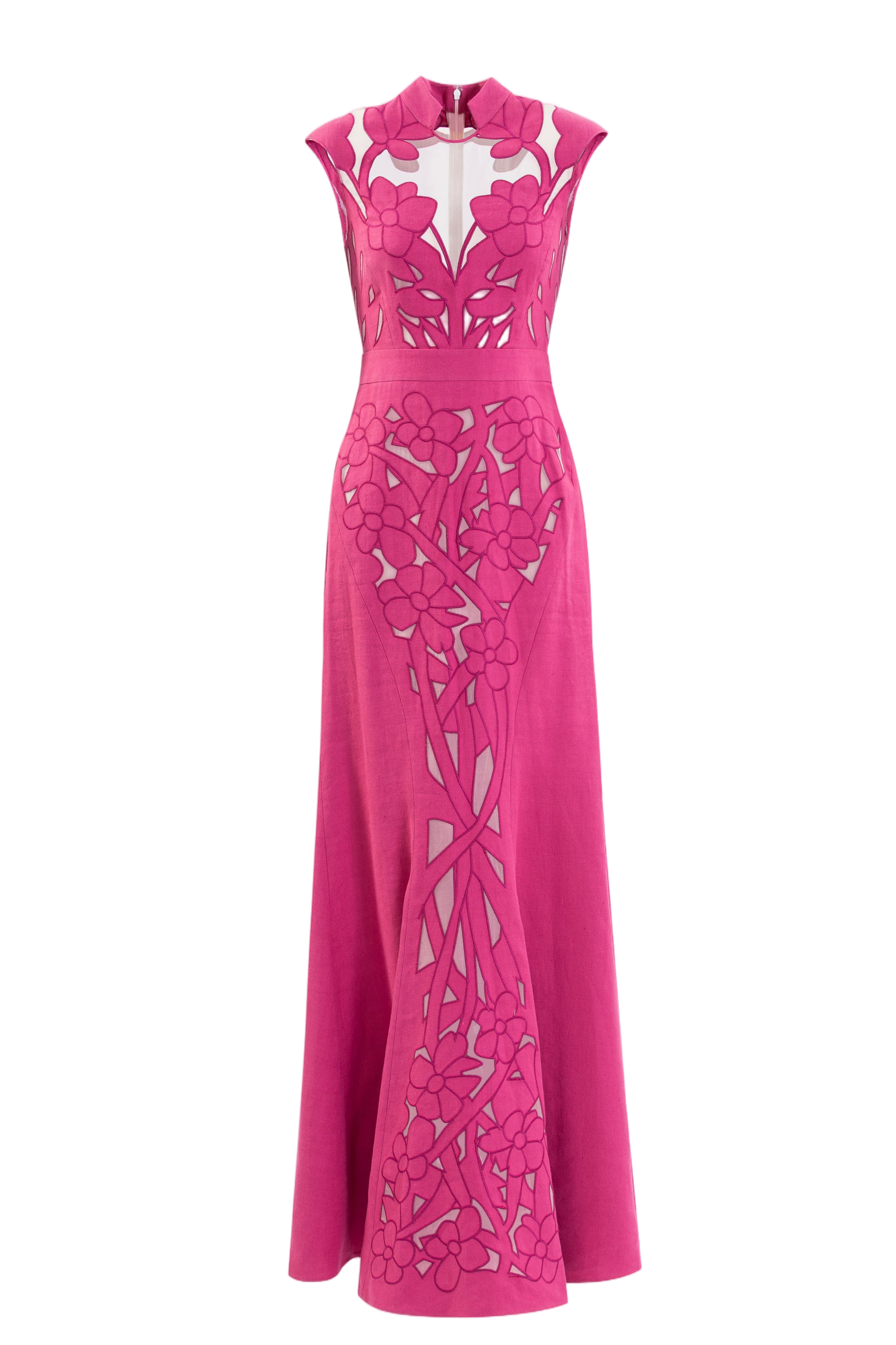Cut-Out Linen Dress