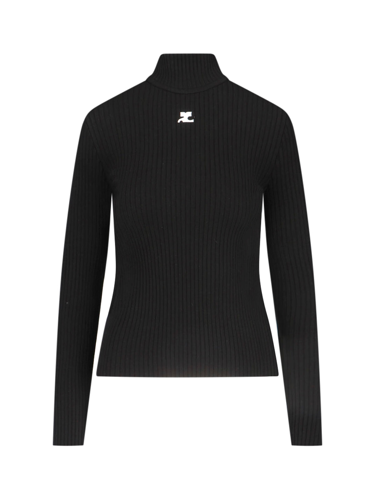 Turtleneck, In Black Viscose Blend