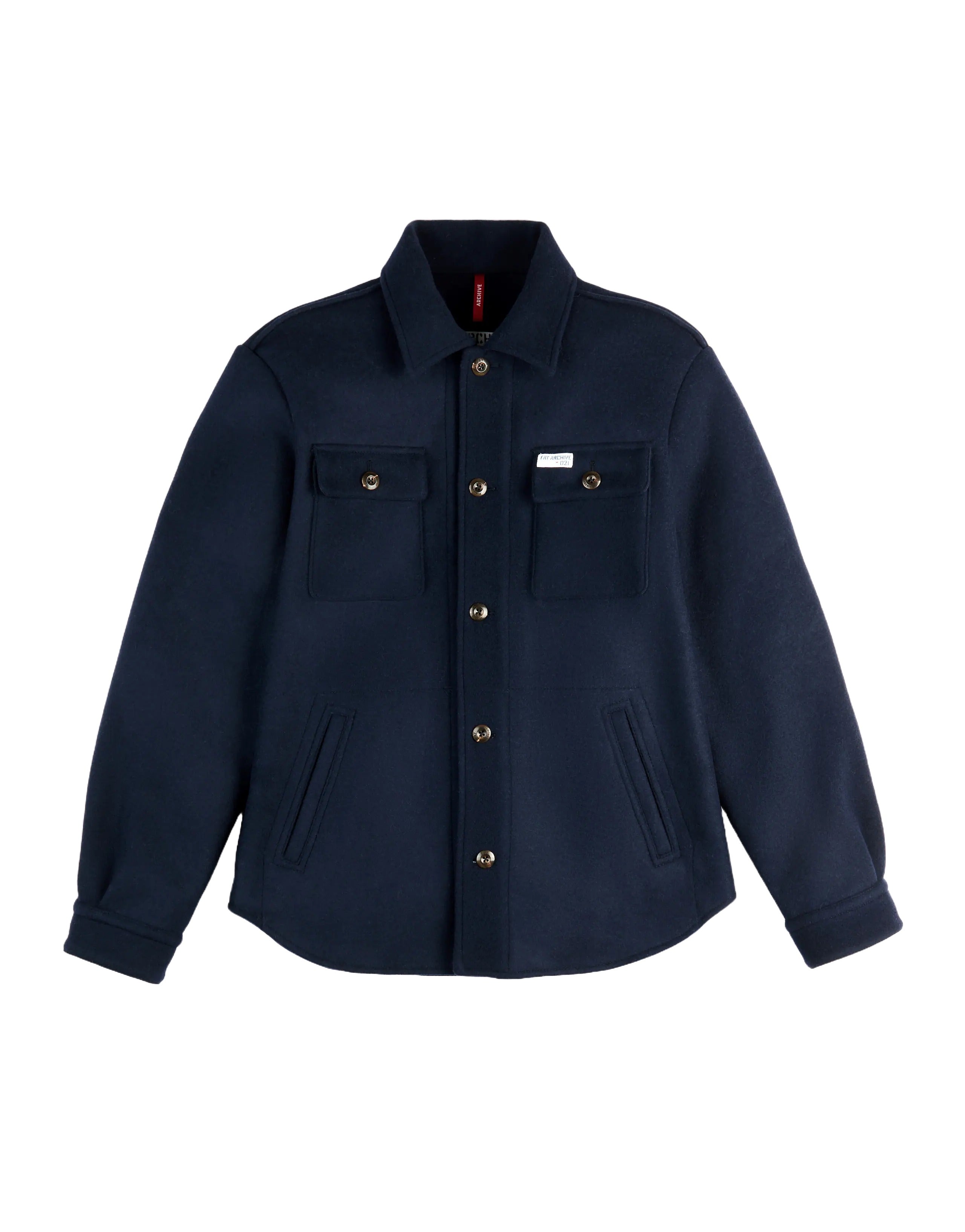 Over Shirt Archive Blue Wool Blend Shirt