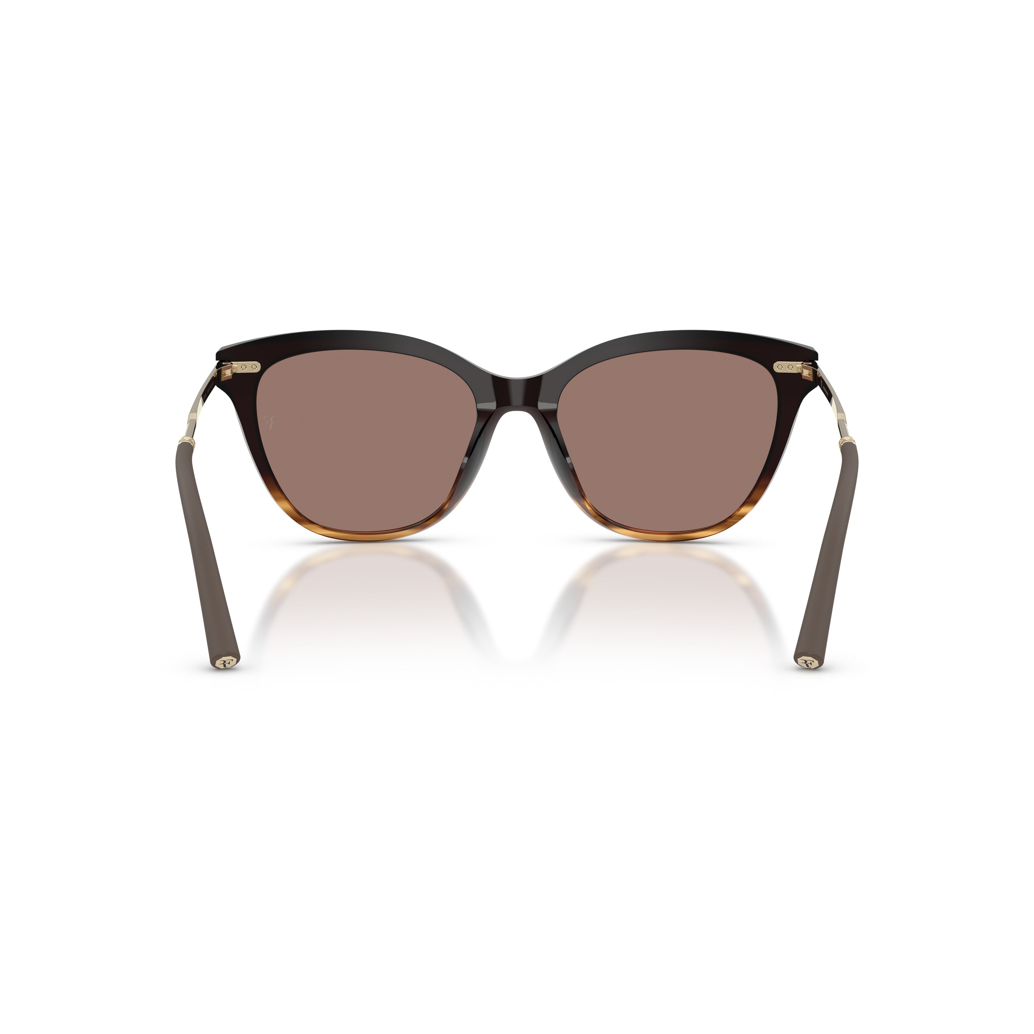 0ov5597su Gradient Tortoiseshell Cat-Eye Sunglasses with Gold-Toned Temples