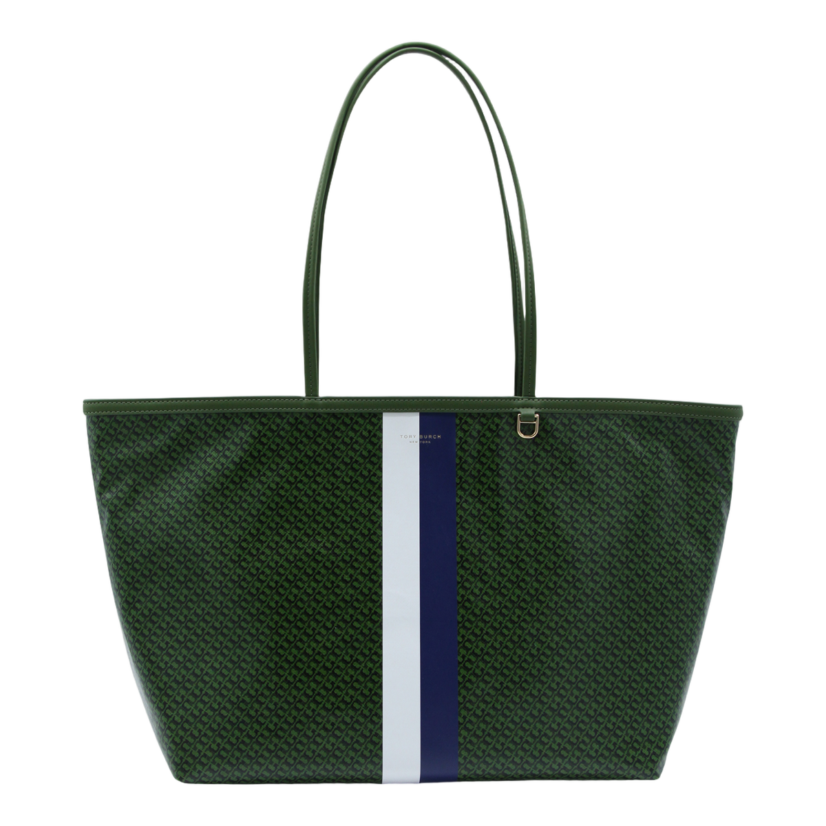 Structured Handbag with Smooth Green Exterior