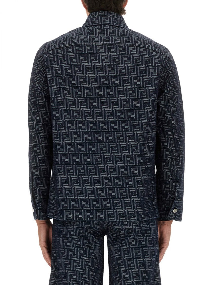 Ff Jacquard Denim Shirt