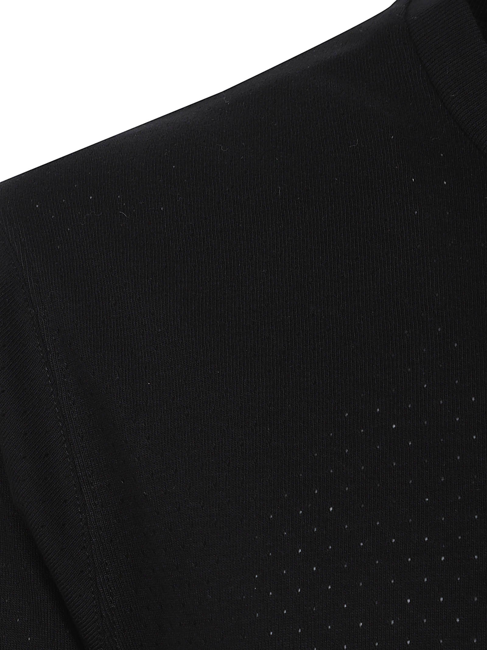 Crew Neck T-Shirt with Perforated Logo Design