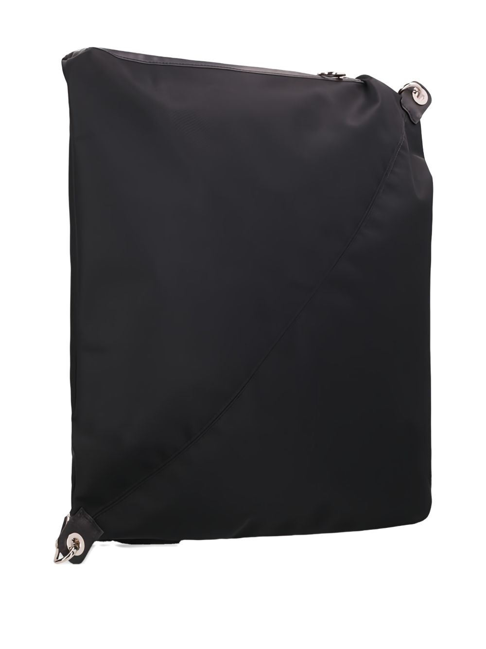 Rectangular Black Bag With Adjustable Strap
