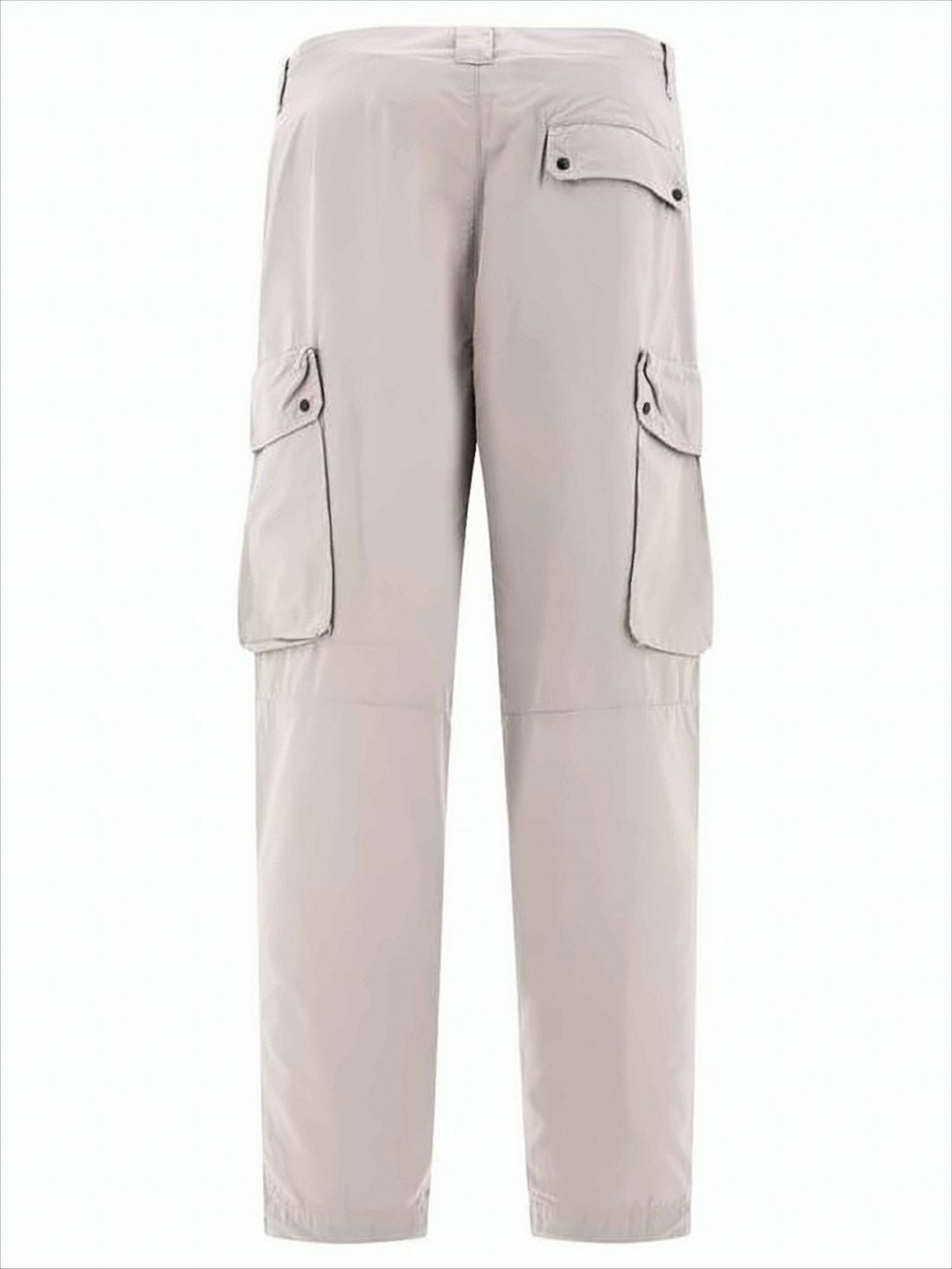 Relaxed-Fit Cargo Pants with Flap Pockets and Button Closure