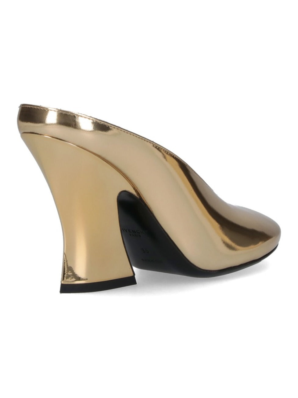 Pointed Toe Golden Mule