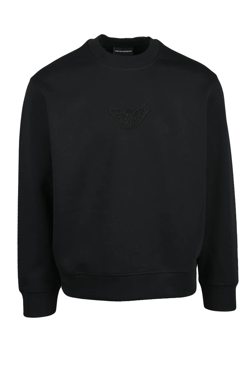 Stretch Crewneck Sweatshirt - Black