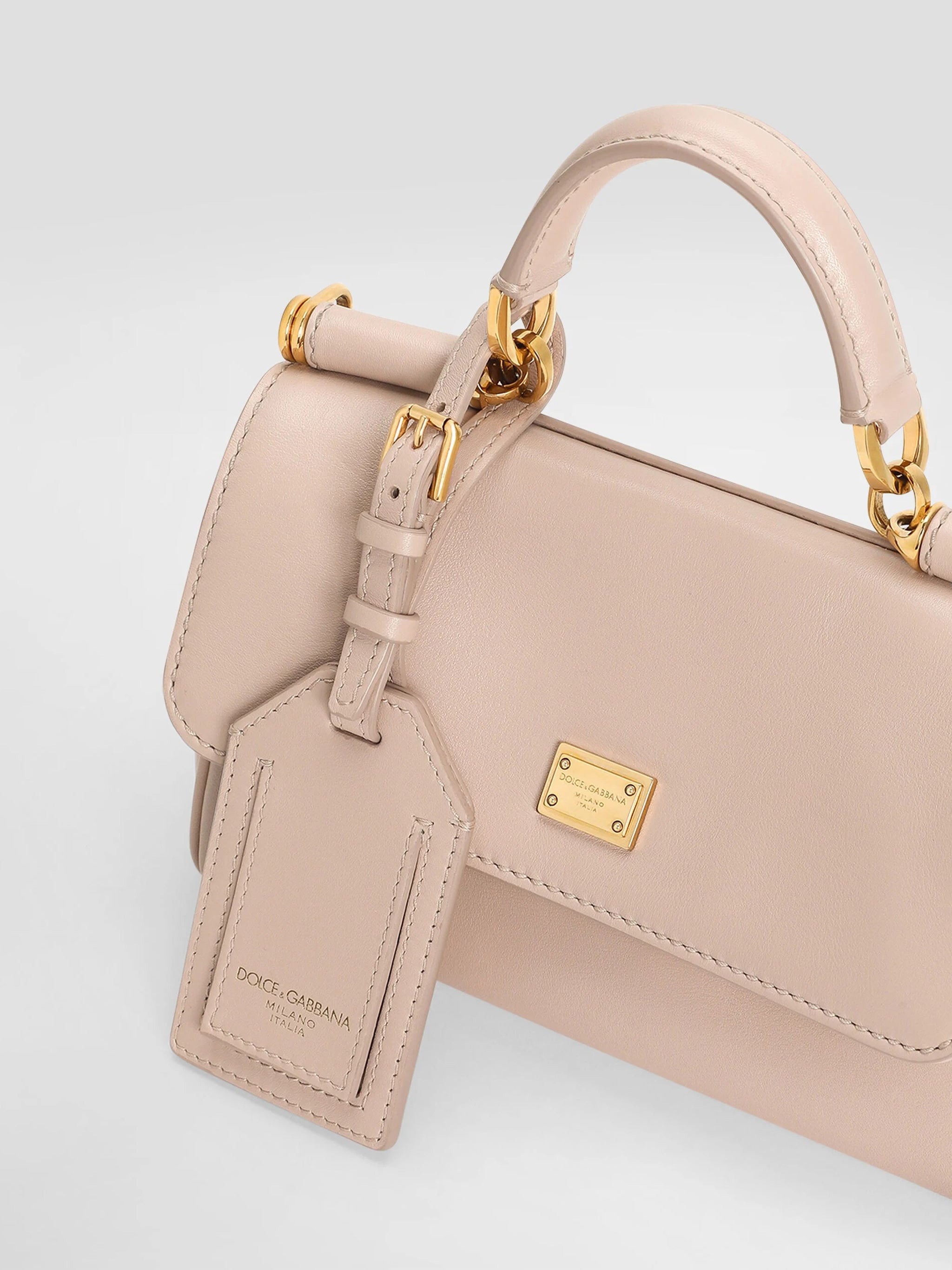Neutrals Vit. Plonge Structured Leather Handbag