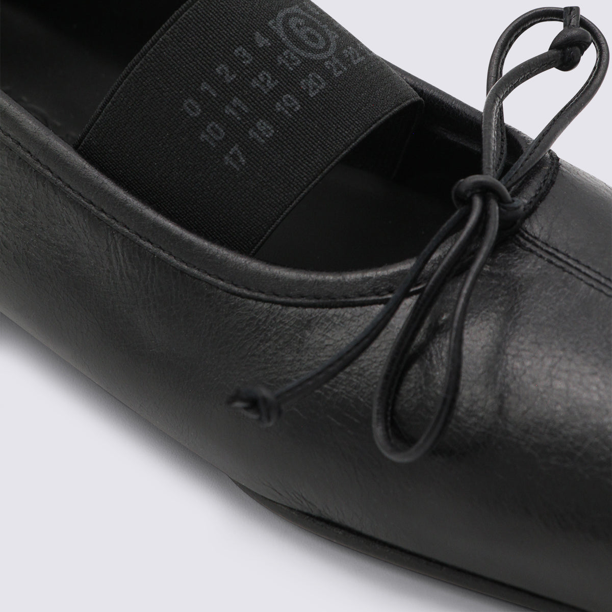 Black Leather Flats