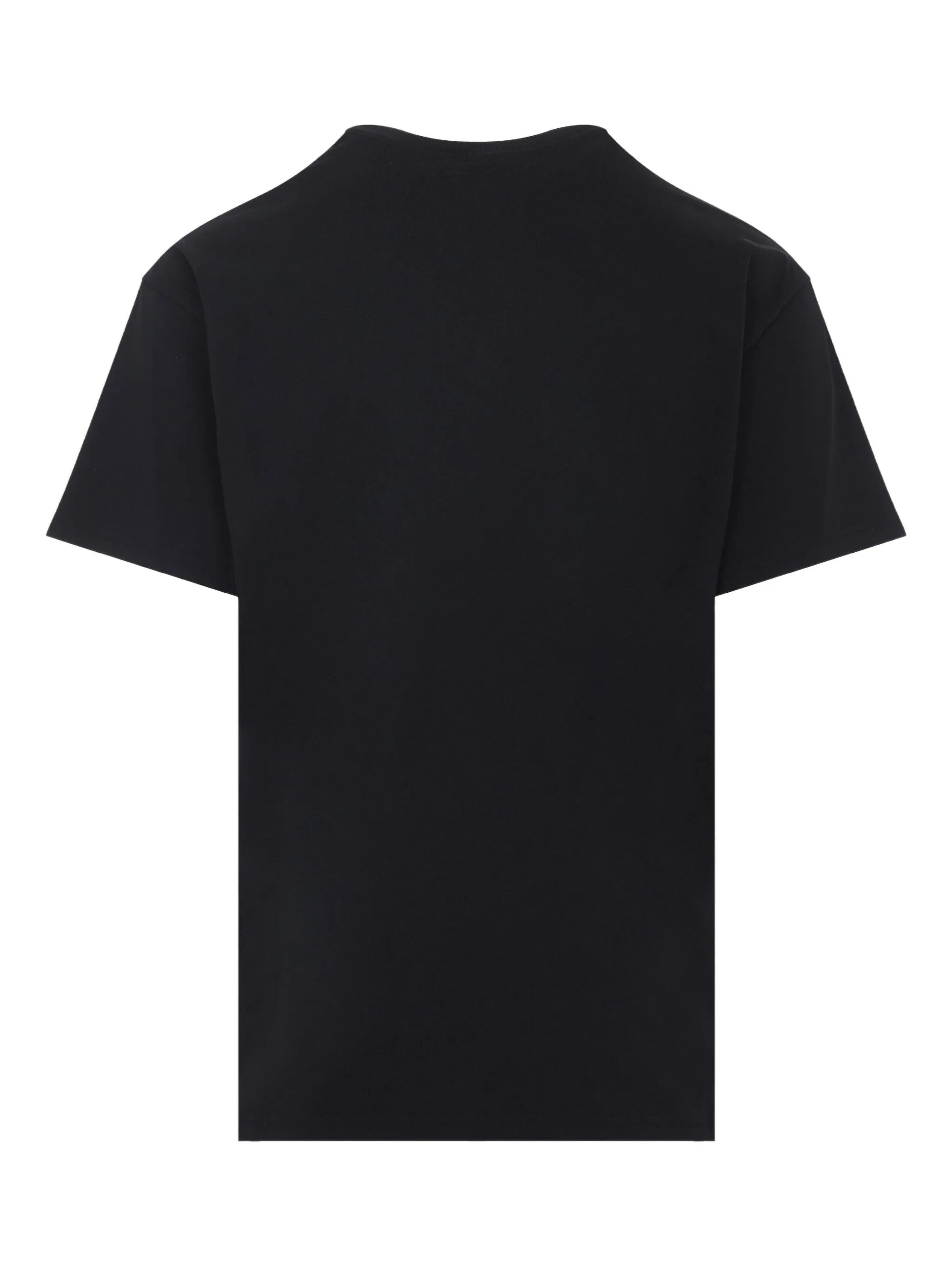 Regular Fit Black Cotton Patch T-Shirt