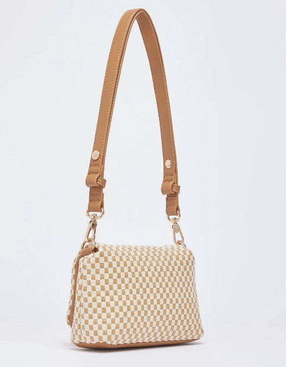 Woven Effect Small Shoulder Bag