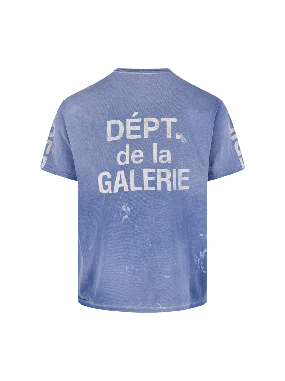 Cropped Short-Sleeved T-Shirt With Distressed Vintage Finish