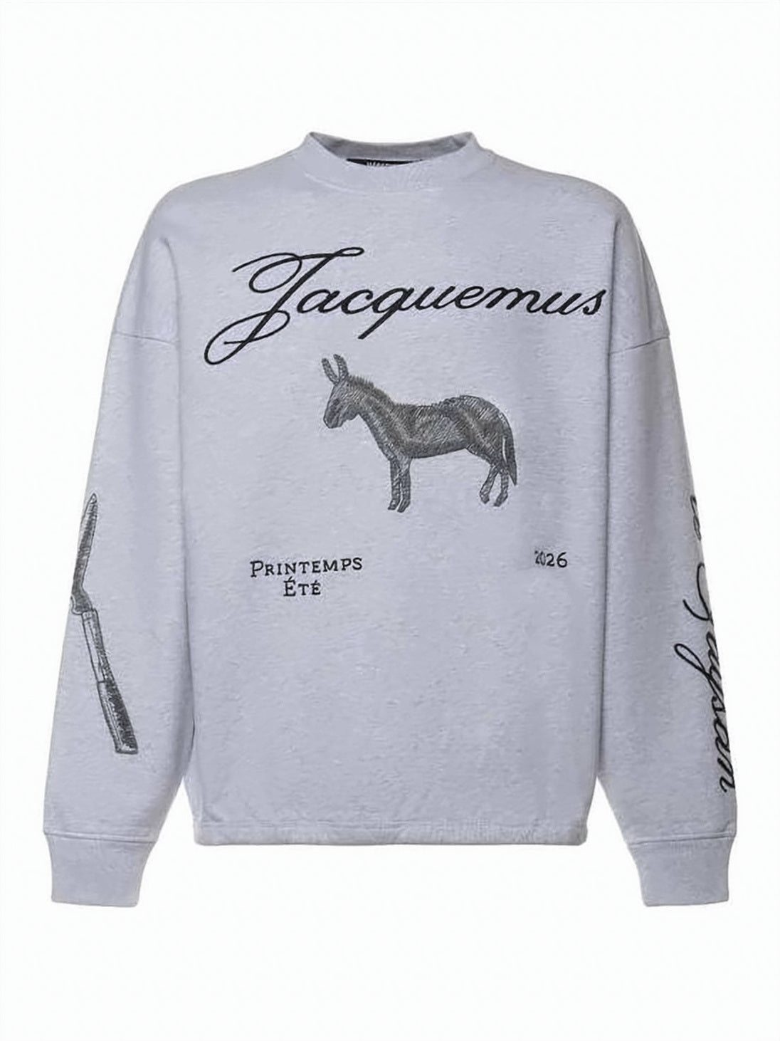 Long-Sleeve Sweatshirt with Graphic Accents