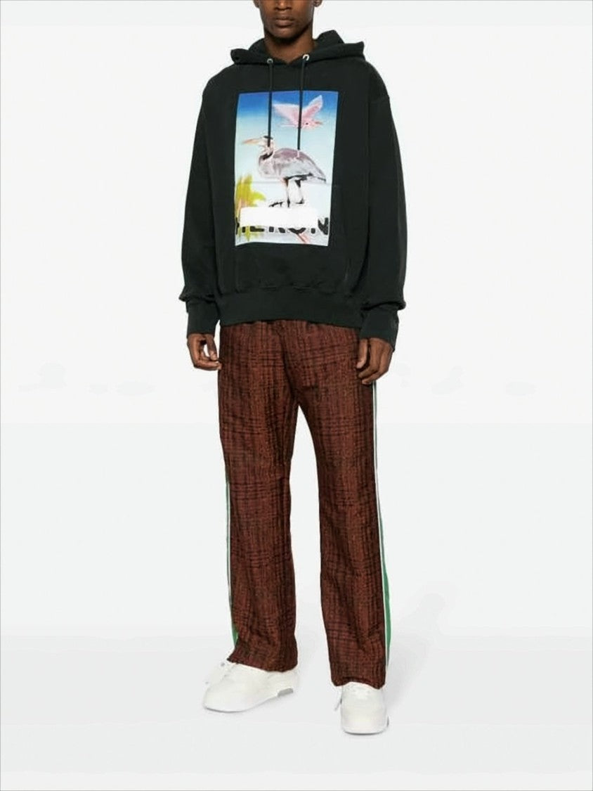Relaxed Fit Graphic Print Hoodie With Drawstring Hood