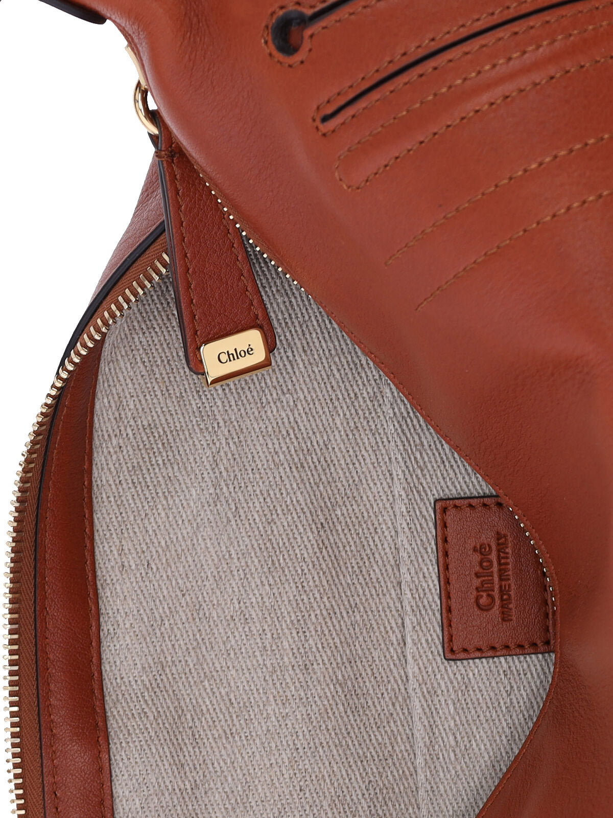 "Marcie" Shoulder Bag In Brown Calfskin