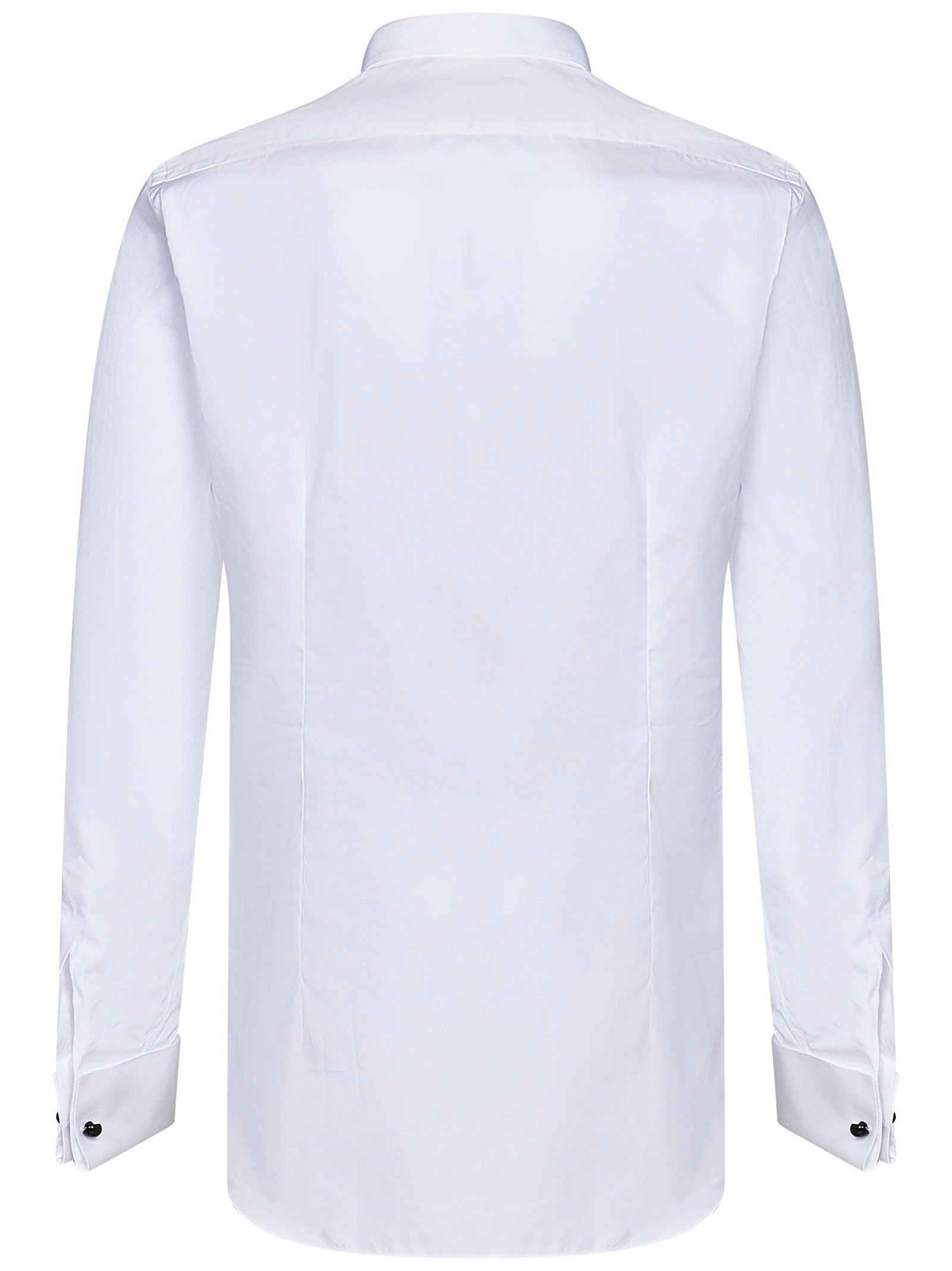 Tuxedo-Style White Formal Shirt
