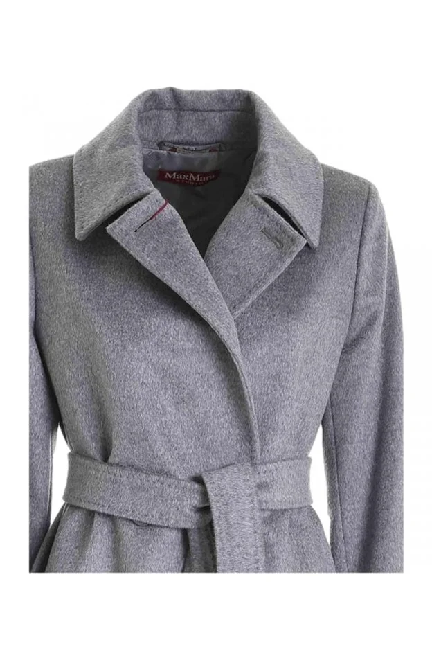 Wrap-Around Mid-Grey Virgin Wool Max Mara Coat