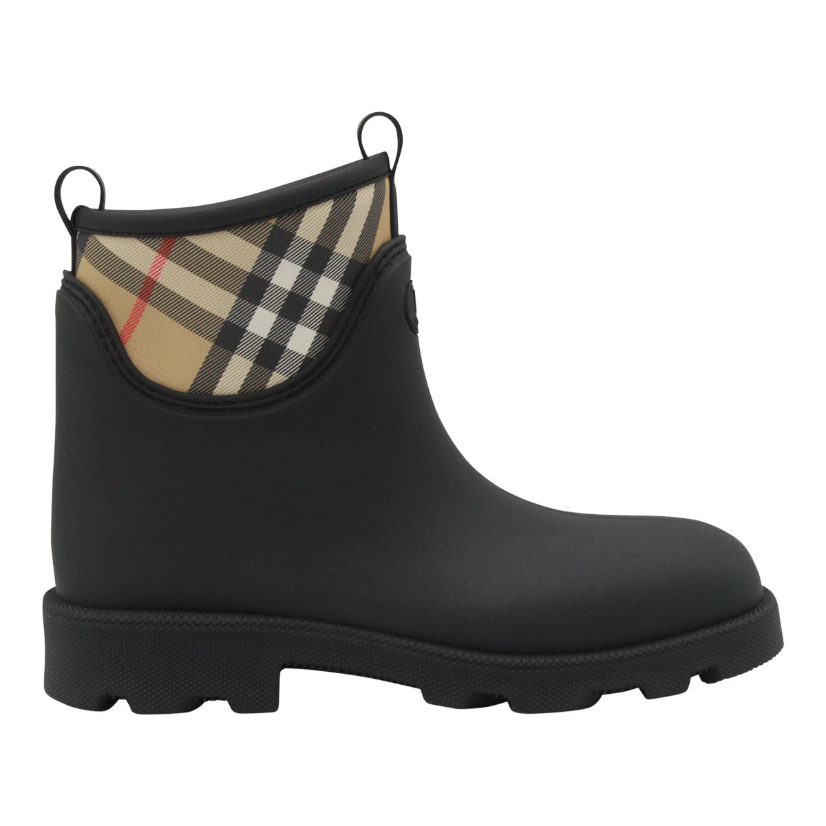 Ankle Boots with Classic Check Pattern
