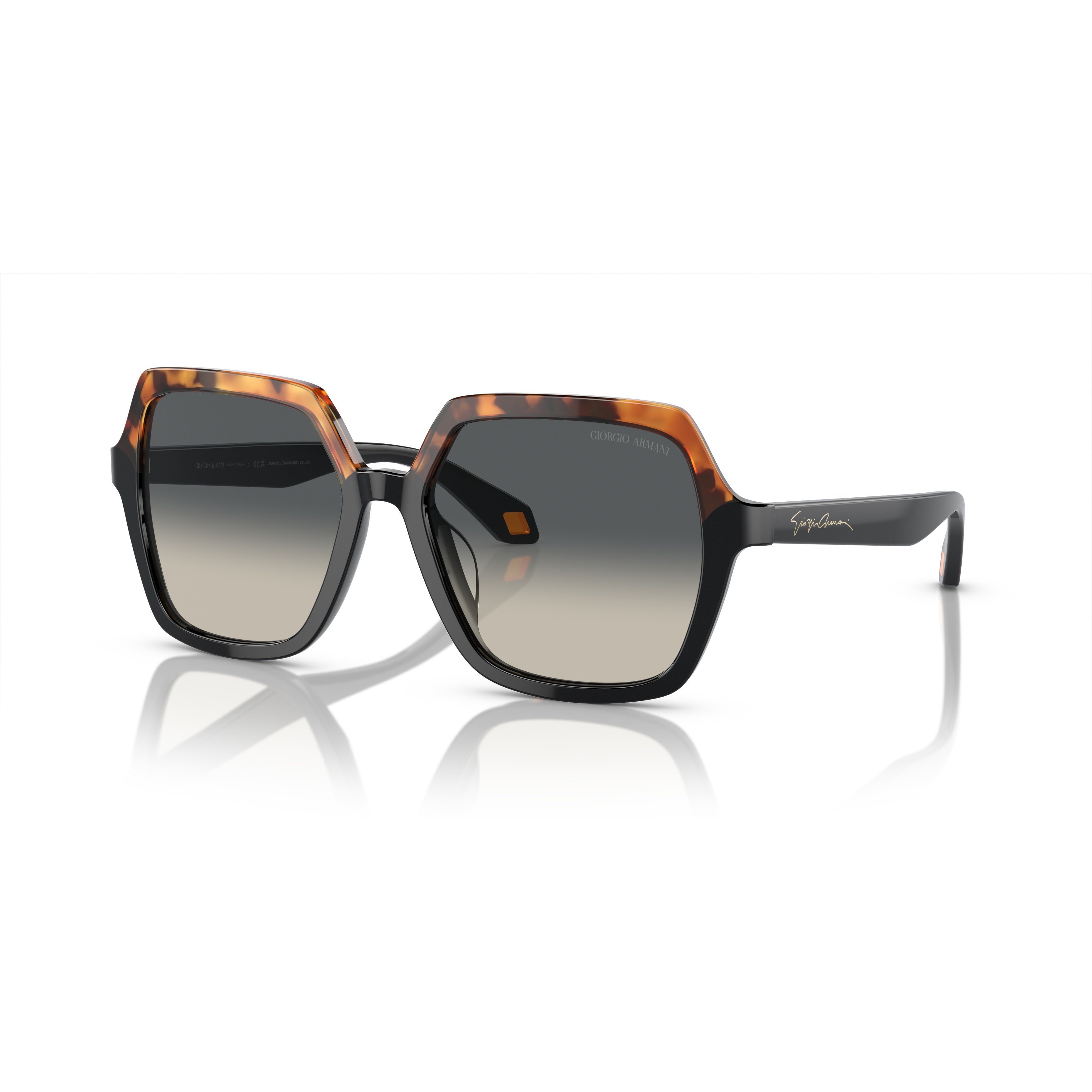 0ar8193u Oversized Square Sunglasses with Tortoiseshell and Gradient Lenses