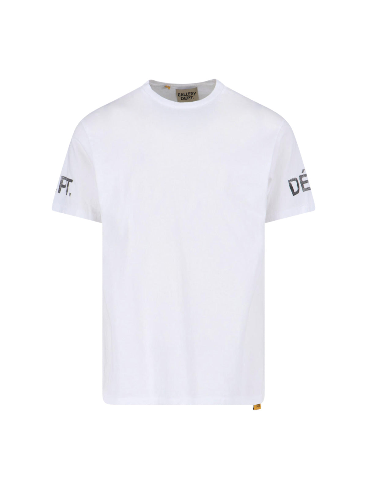 White Contrast Logo Straight Hem T-Shirt