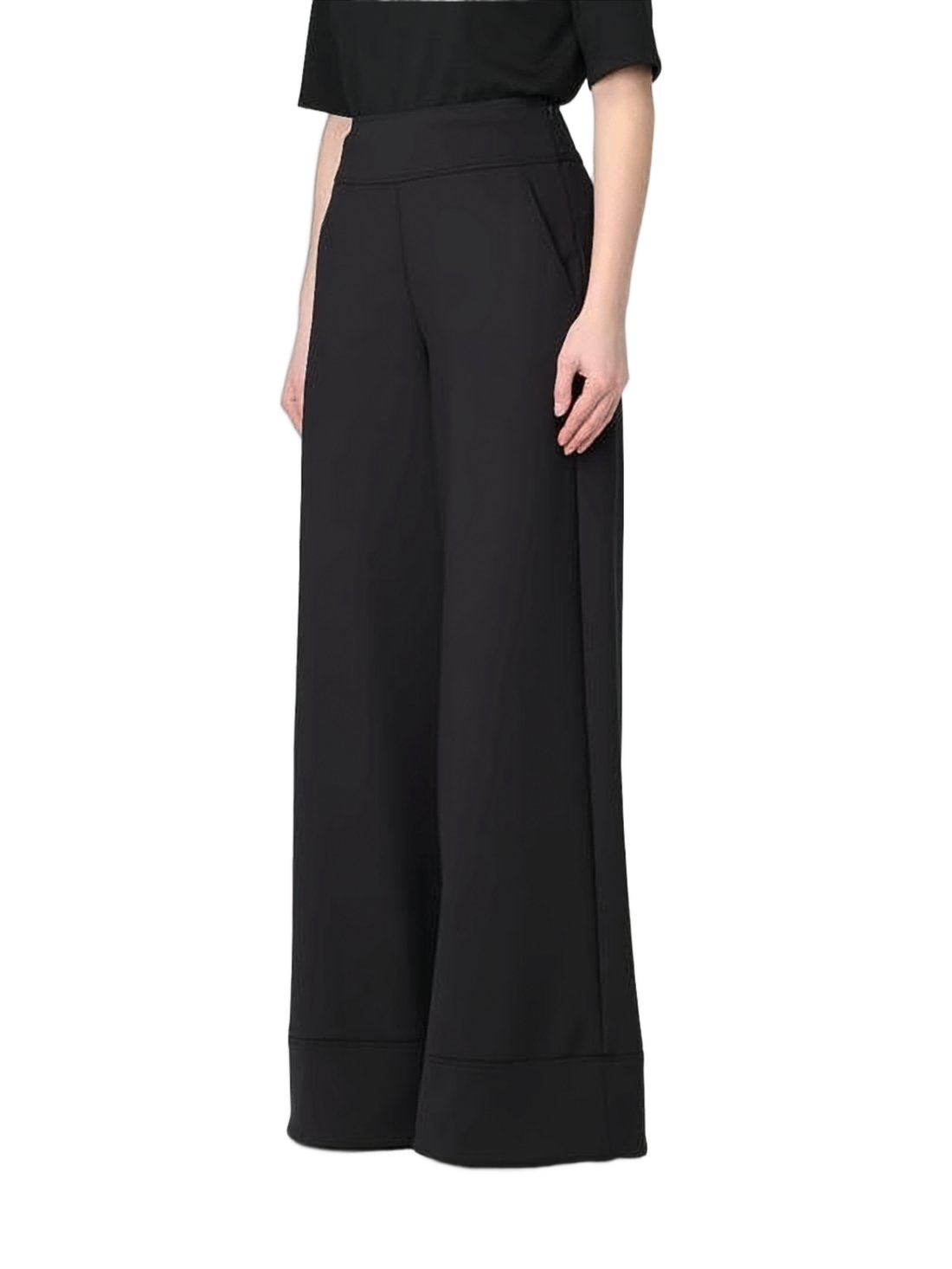 Wide-Leg Suit Pants with High Waist