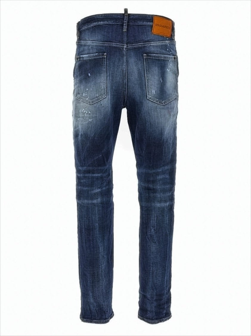 Distressed Slim Fit Denim Pants