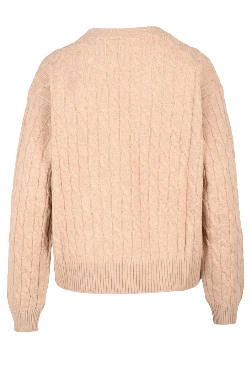 Crew Neck Sweater - Beige