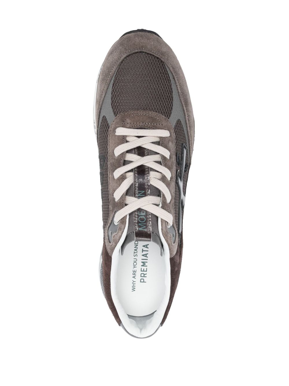 Low-Top Sneakers With Dark Grey Suede