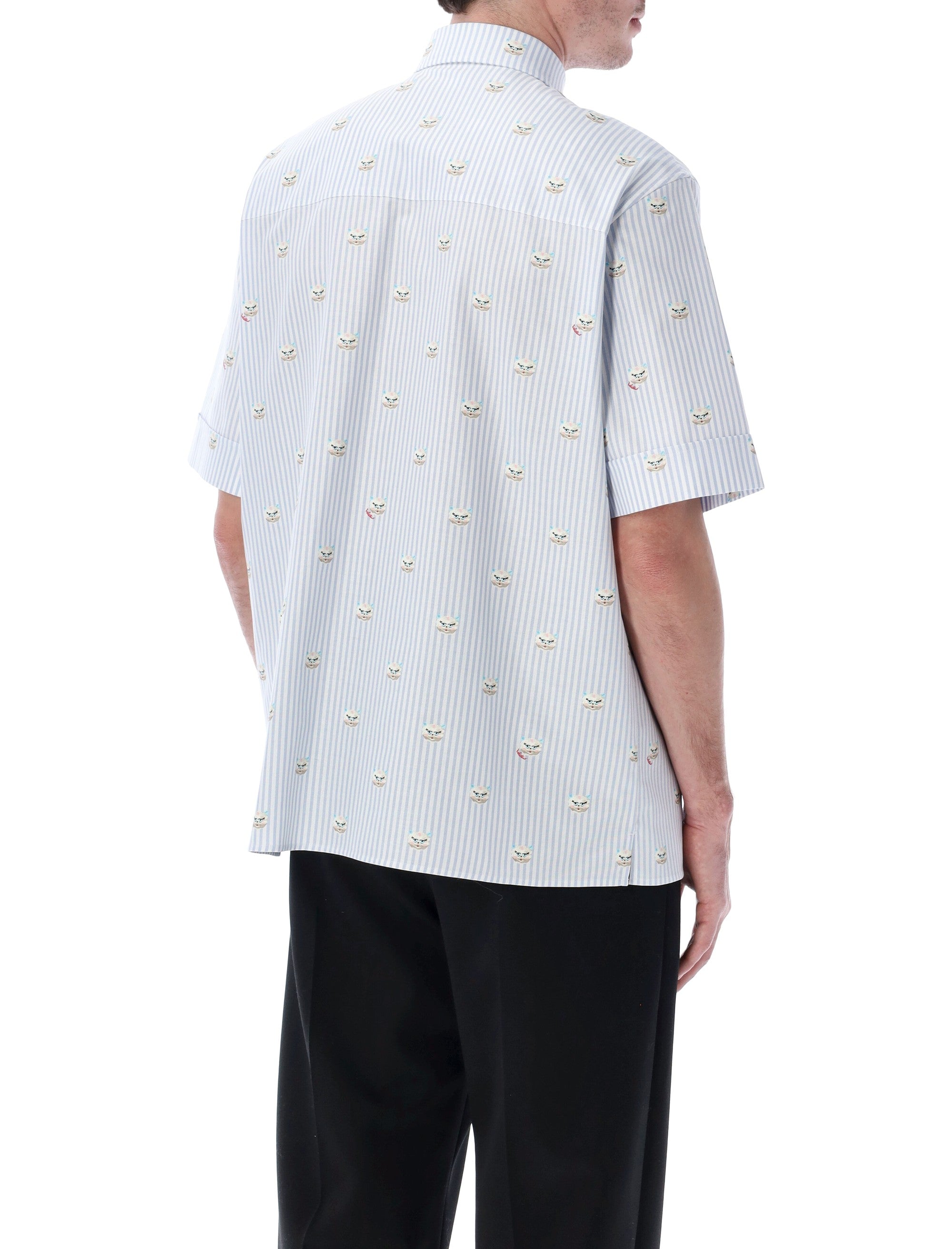 Oxford Shirt With Le Chat De La Maison Print