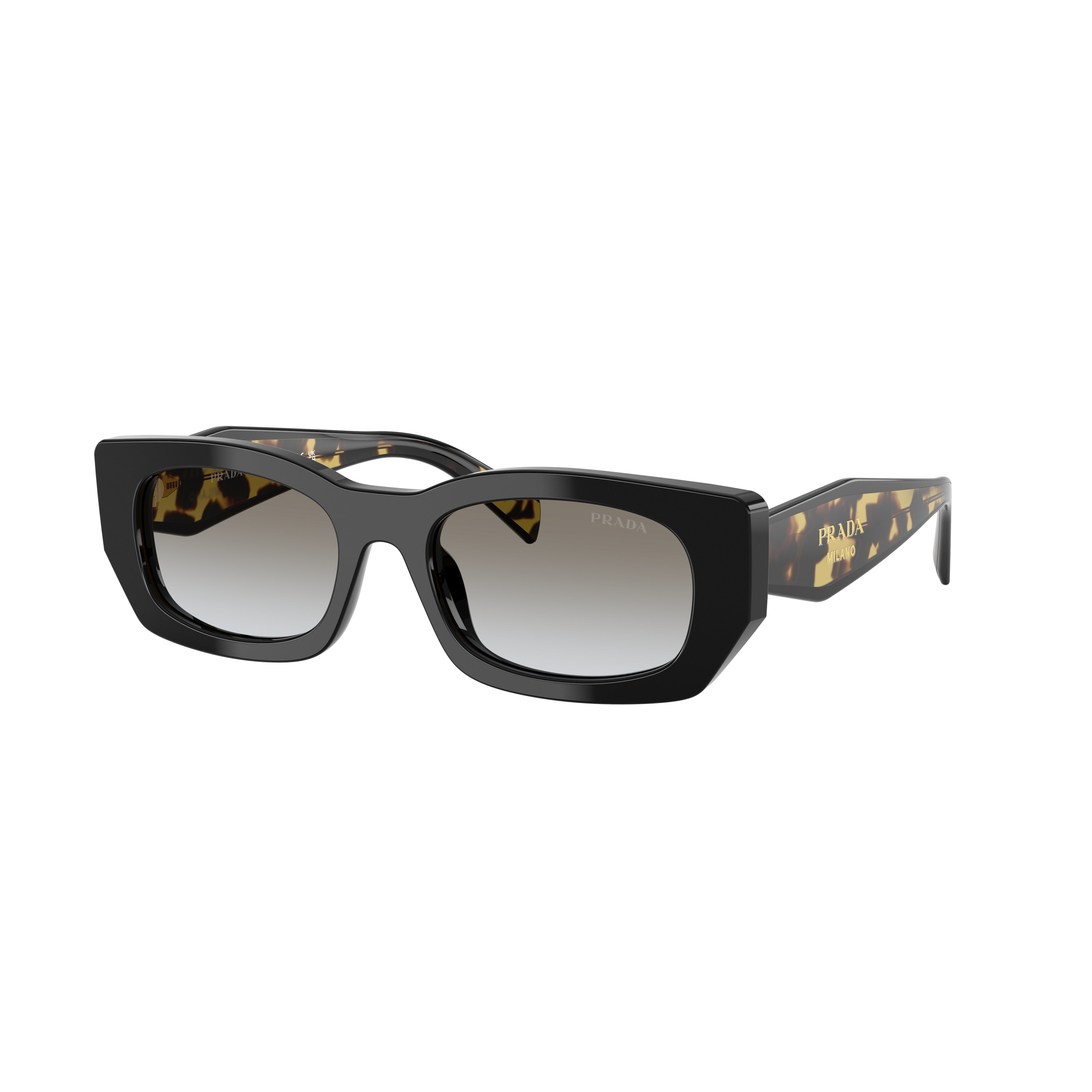0pr B05s Rectangular Black Acetate Sunglasses