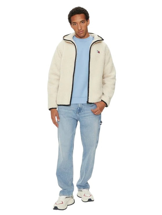 White Zip Jacket With Hood