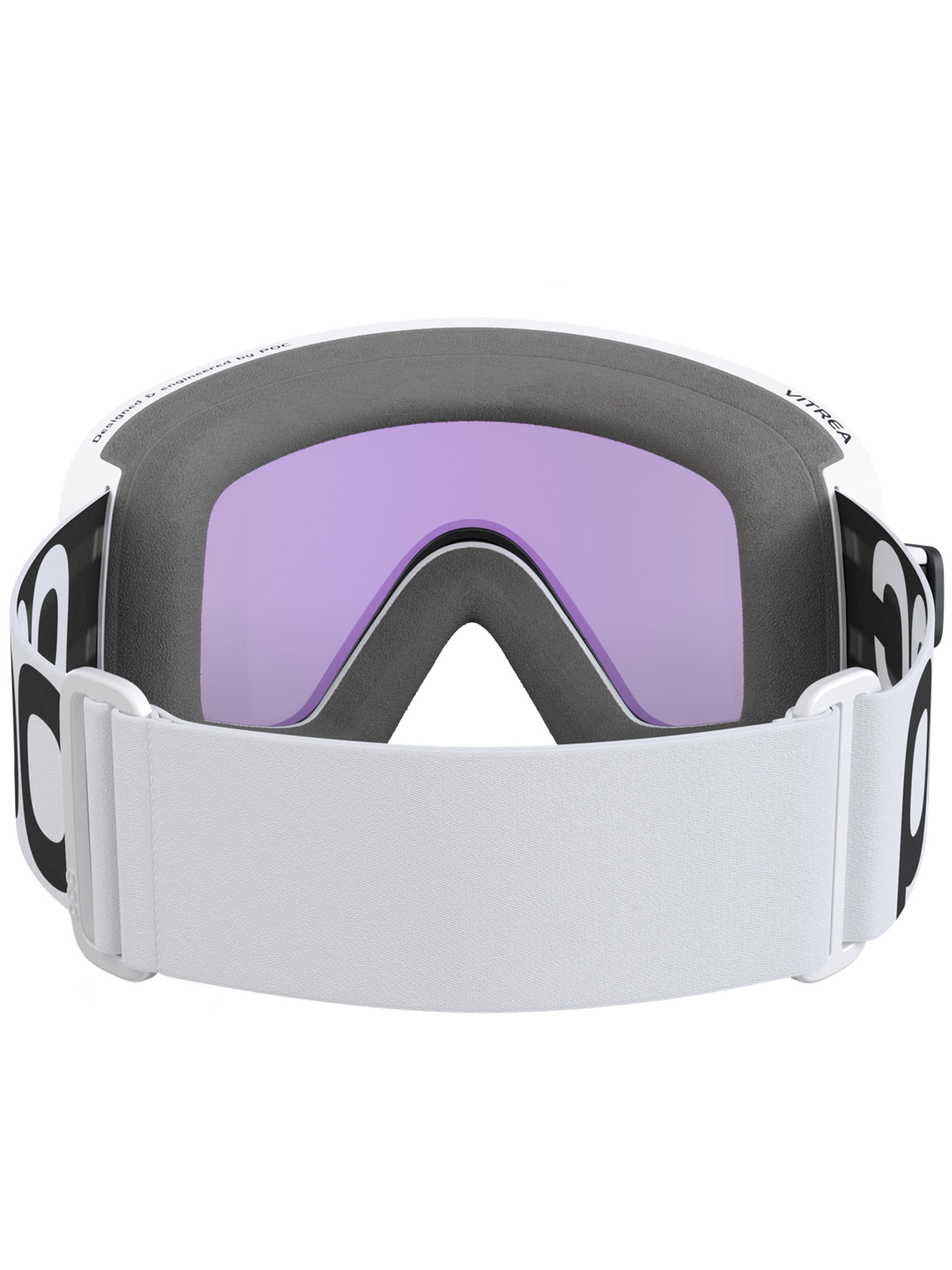 White Vitrea Wide Blue Mirrored Goggle