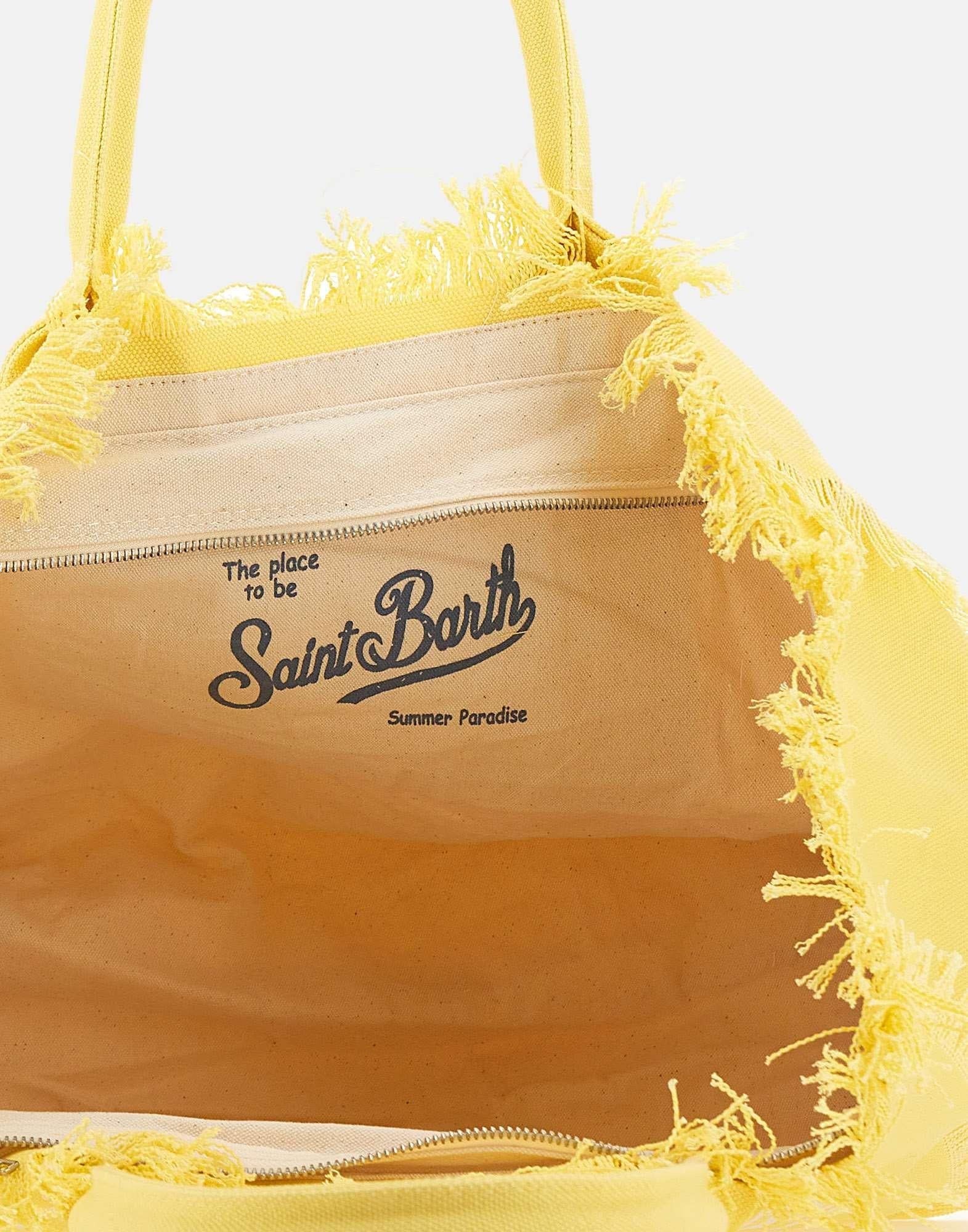 Soft Yellow Tote Bag with Frayed Edges