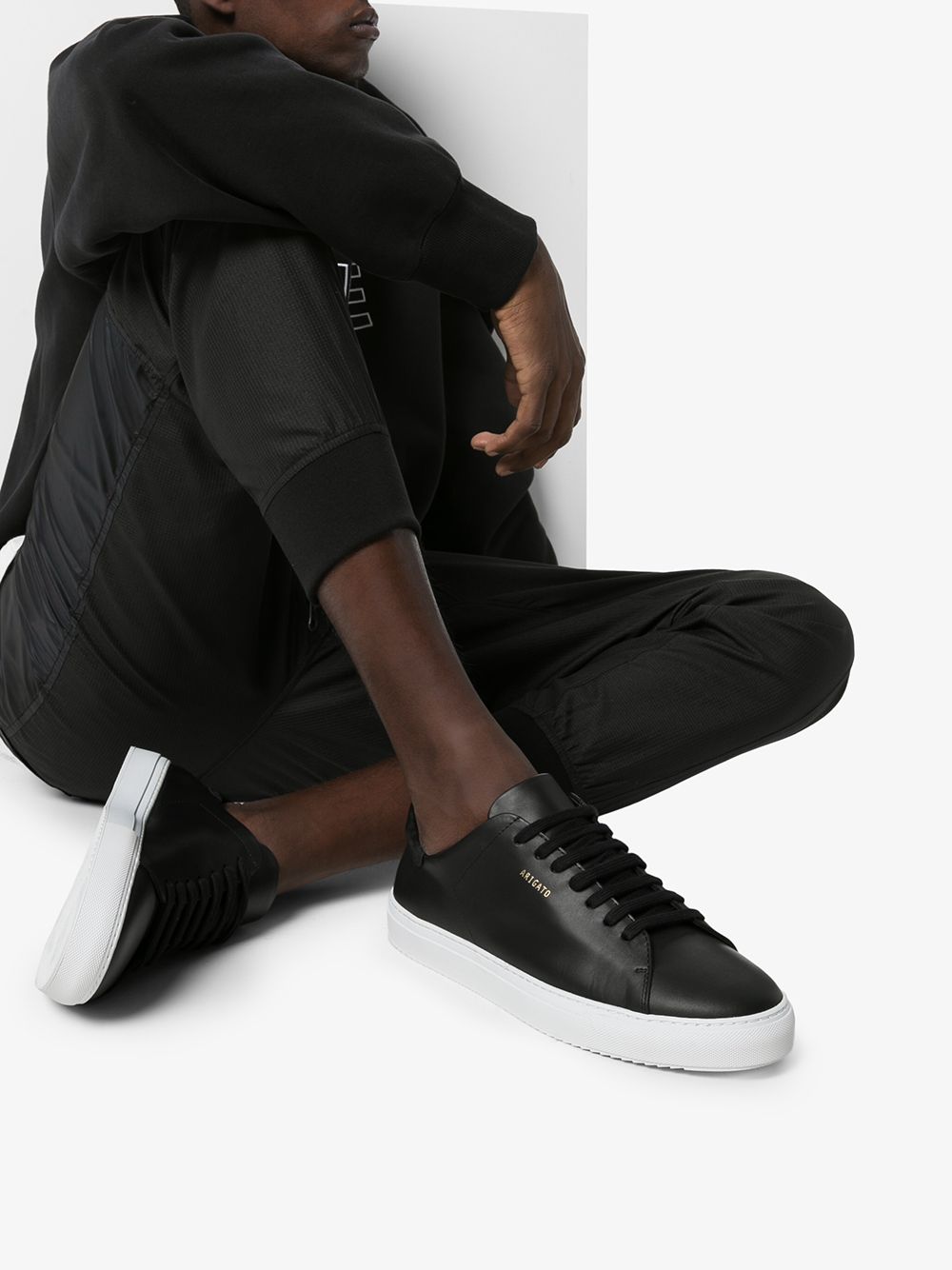 Black Leather Sneakers