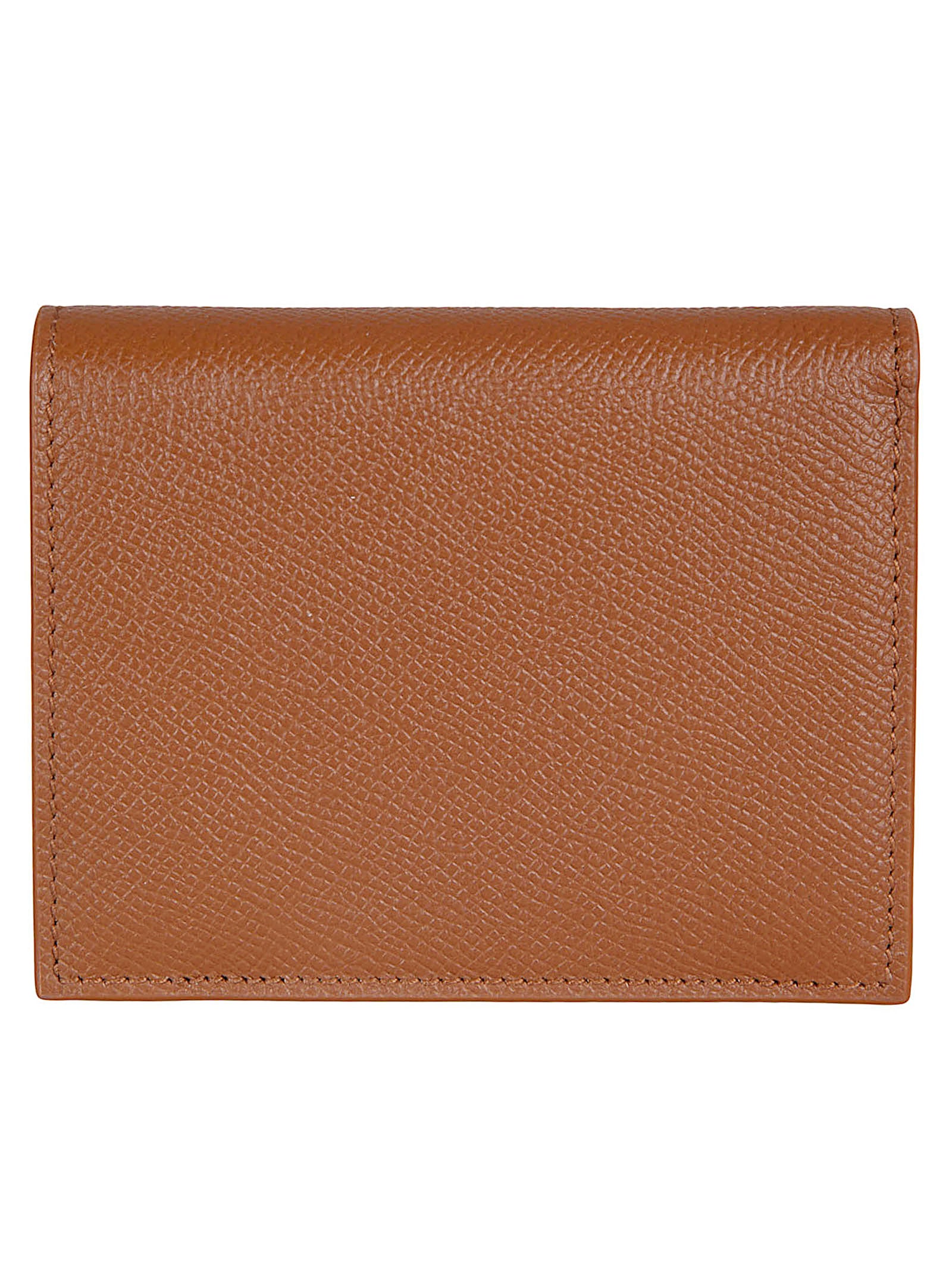 Textured Calf Leather Wallet with Gold-tone Gancini Buckle
