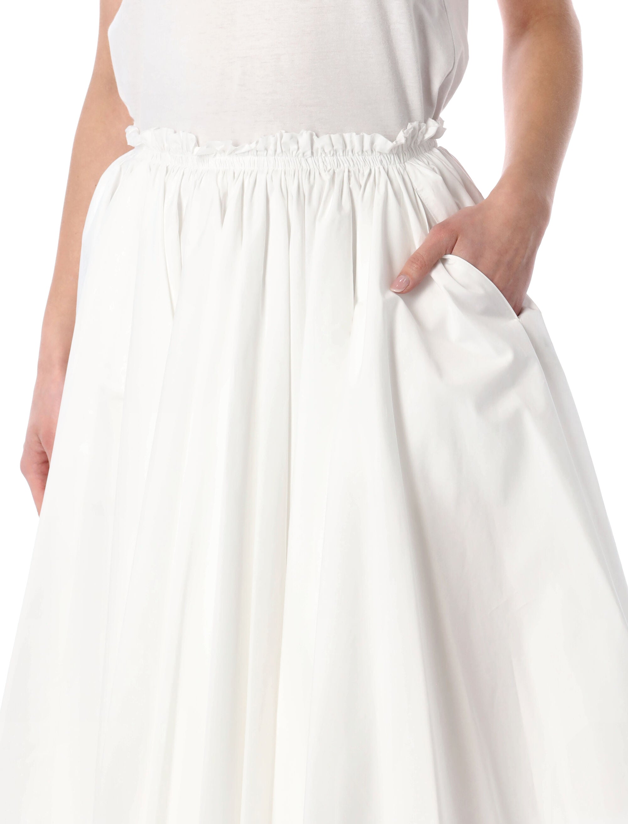 Cotton Midi Corolla Skirt