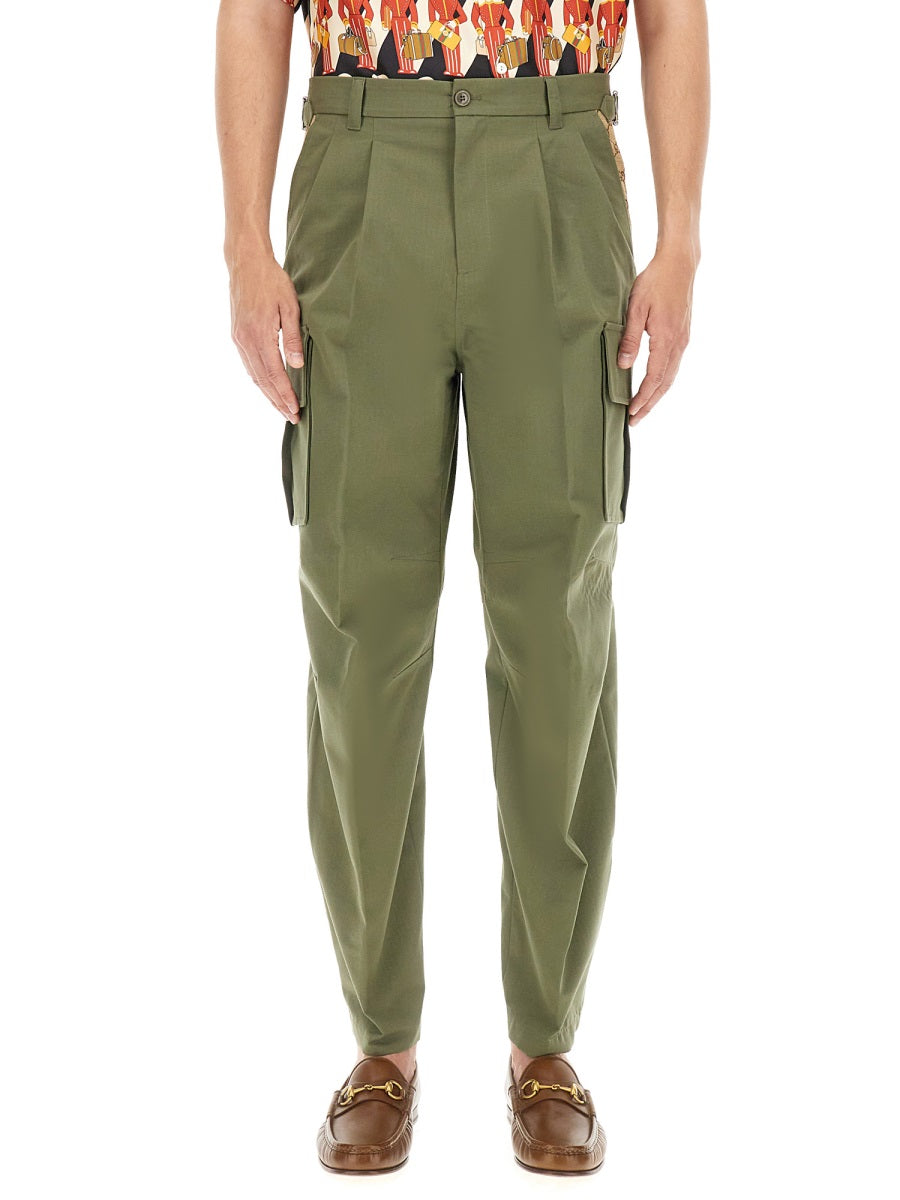 Classic Cargo Pants with Button and Zipper Closure
