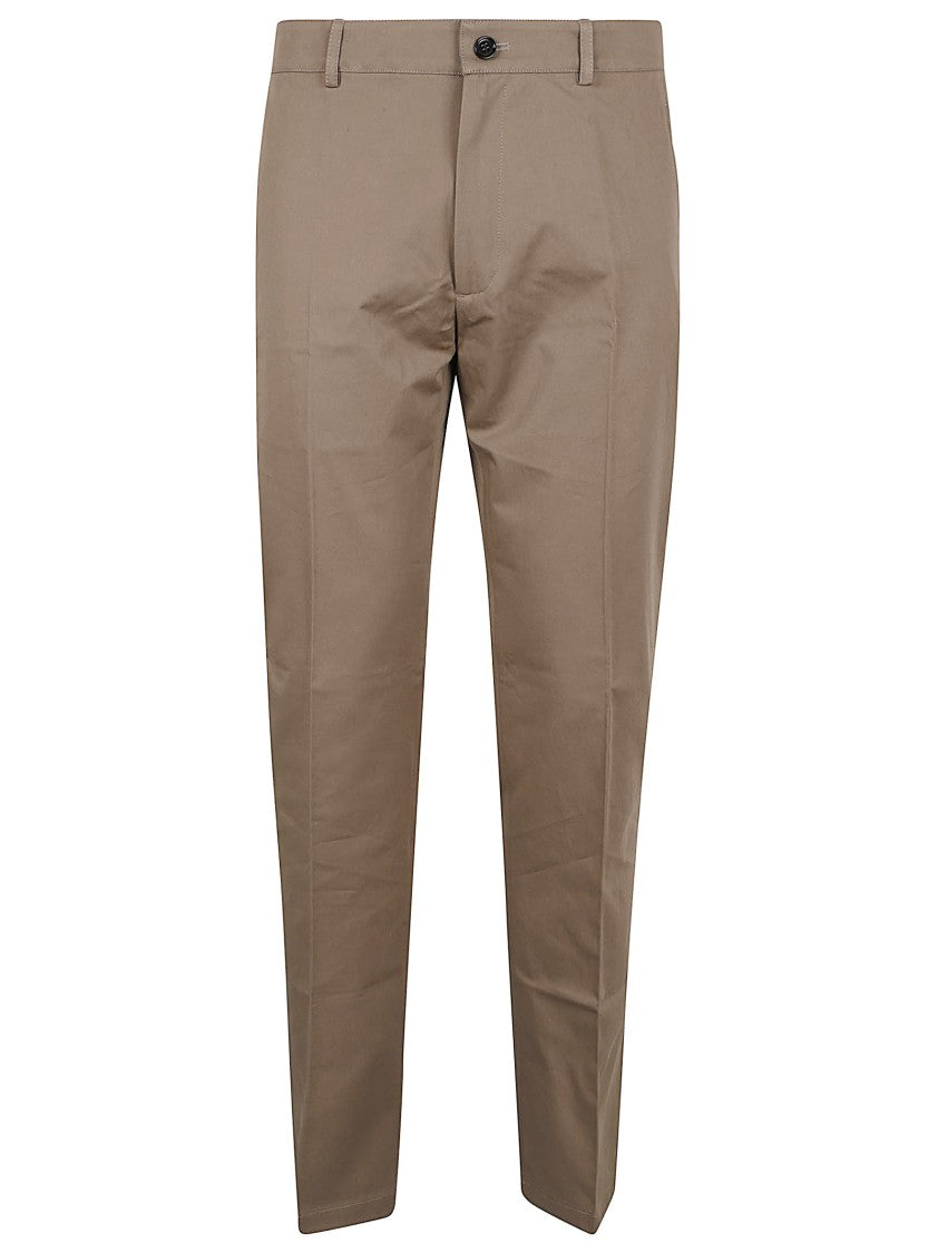 Cotton Chino Trousers With Straight-Leg Silhouette