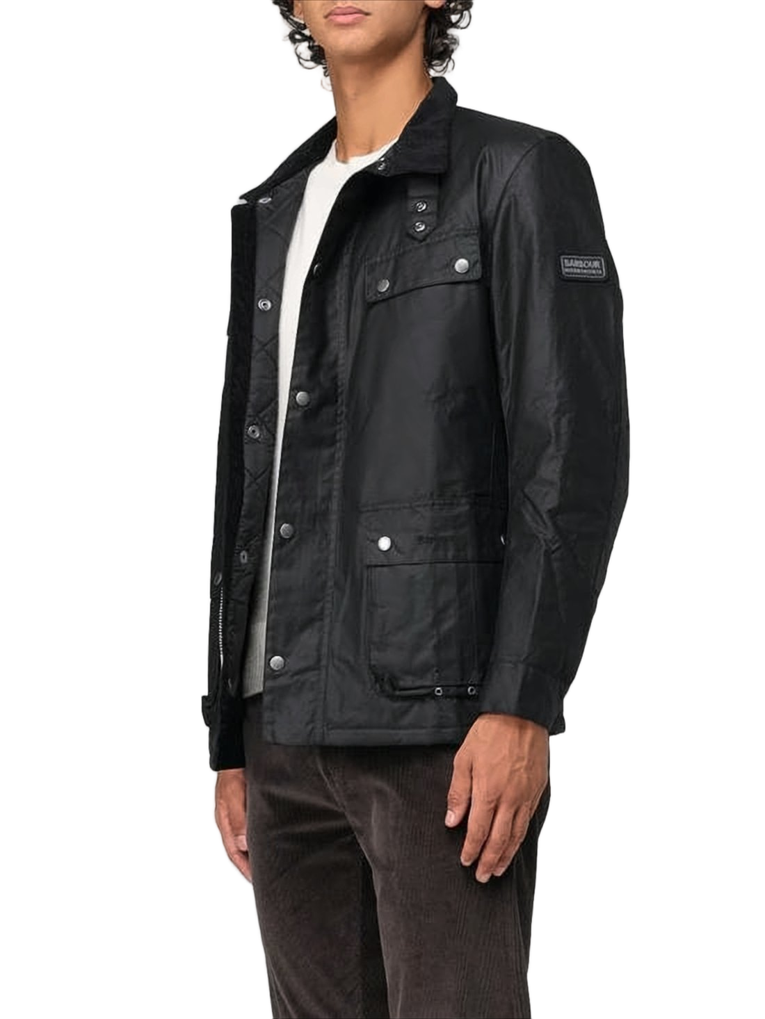 Classic Black Barbour Leather Jacket